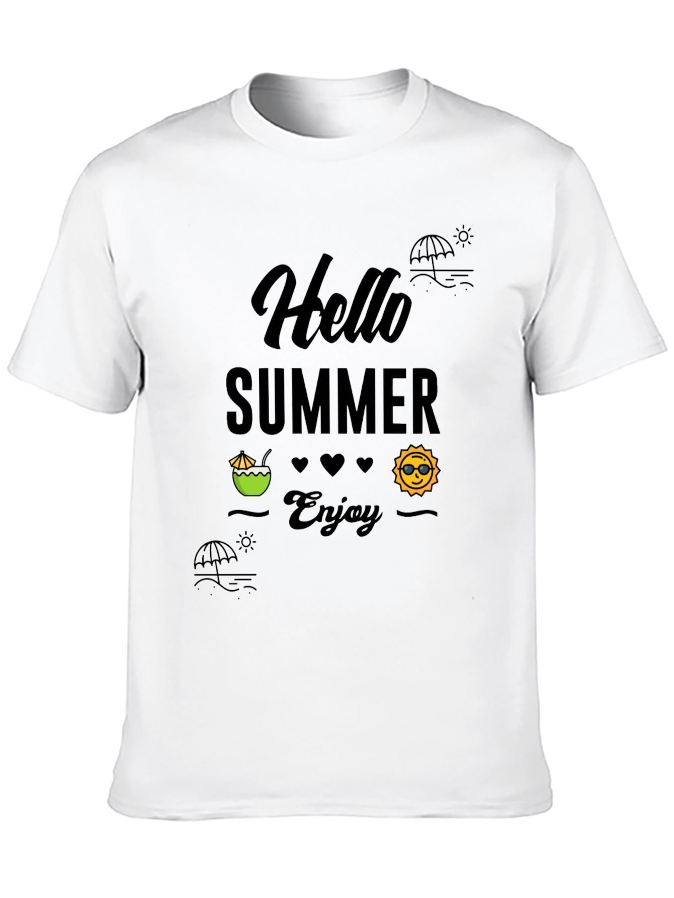 Summer Vibes Black Graphic Tee