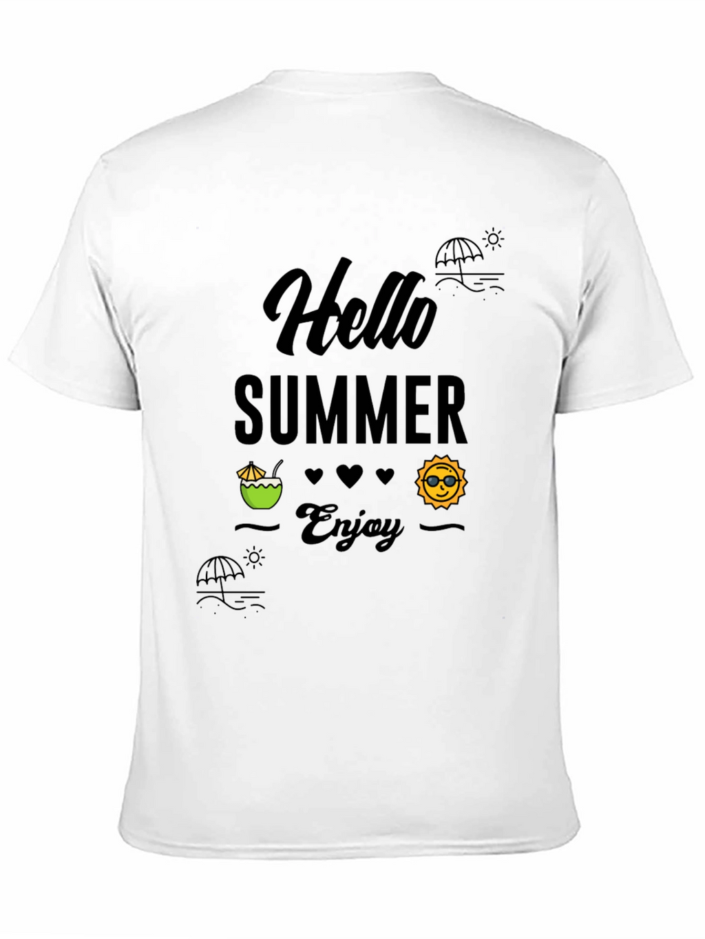 Summer Vibes Black Graphic Tee