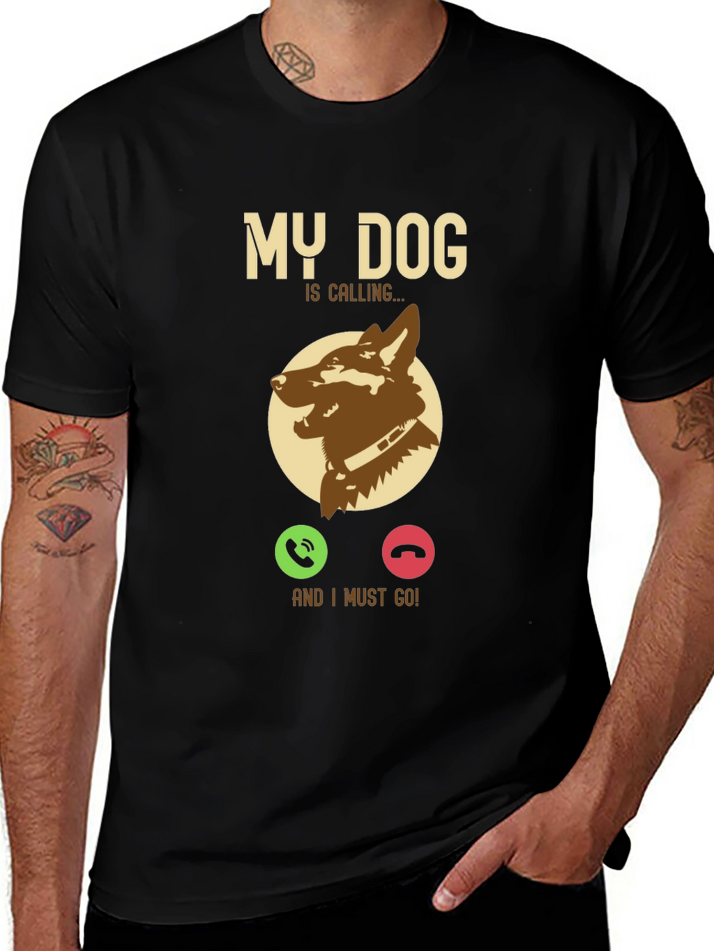 My Dog is Calling T-Shirt - Pet Lover Gift