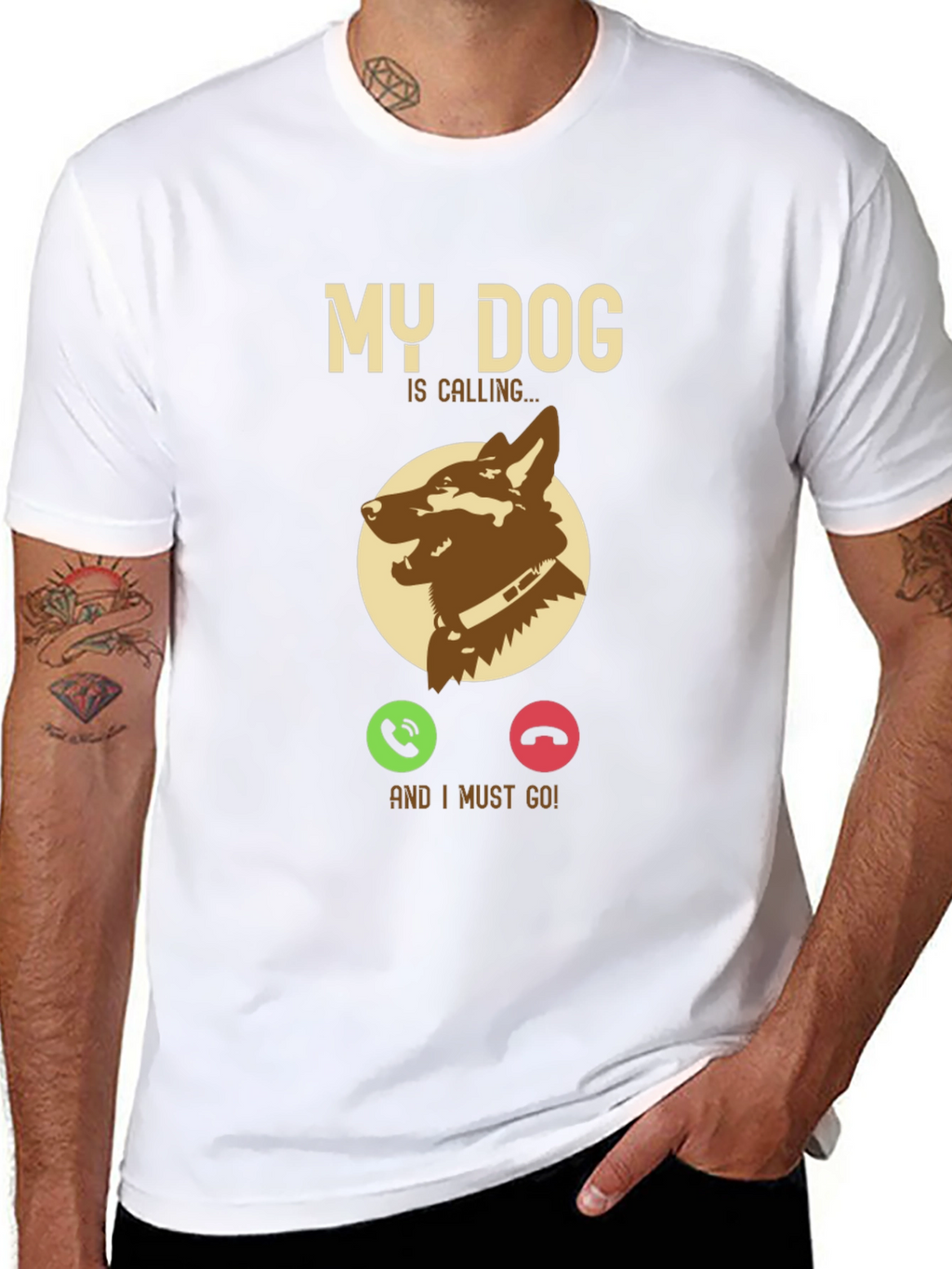 My Dog is Calling T-Shirt - Pet Lover Gift