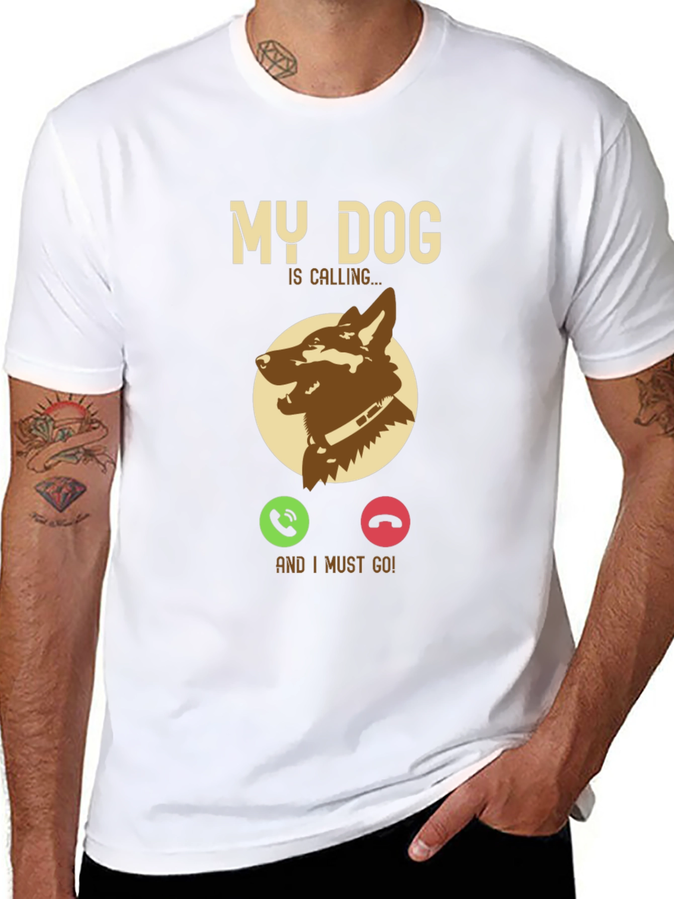 My Dog is Calling T-Shirt - Pet Lover Gift