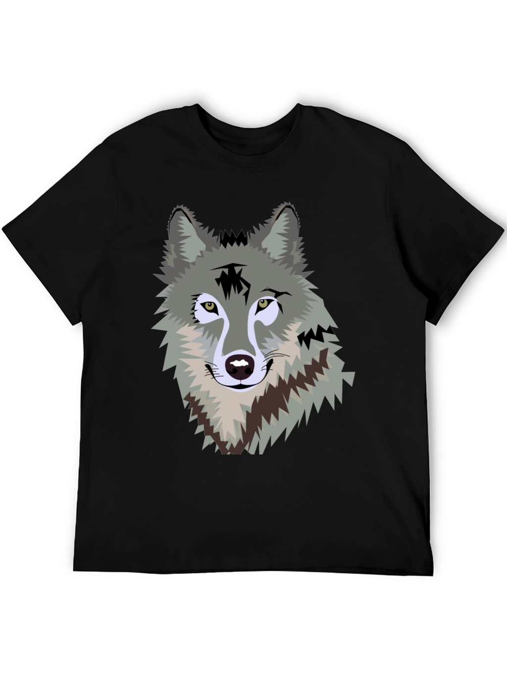 Wolf Graphic Print Mens T-Shirt