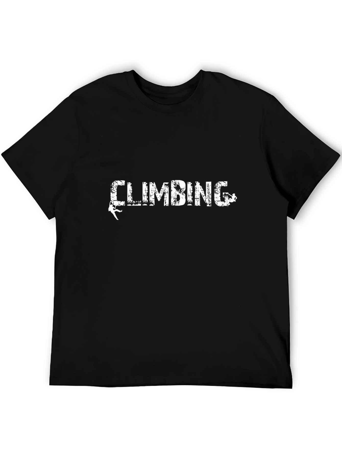 Climbing T-Shirt: Distressed Graphic Tee for Rock Climbing Lovers