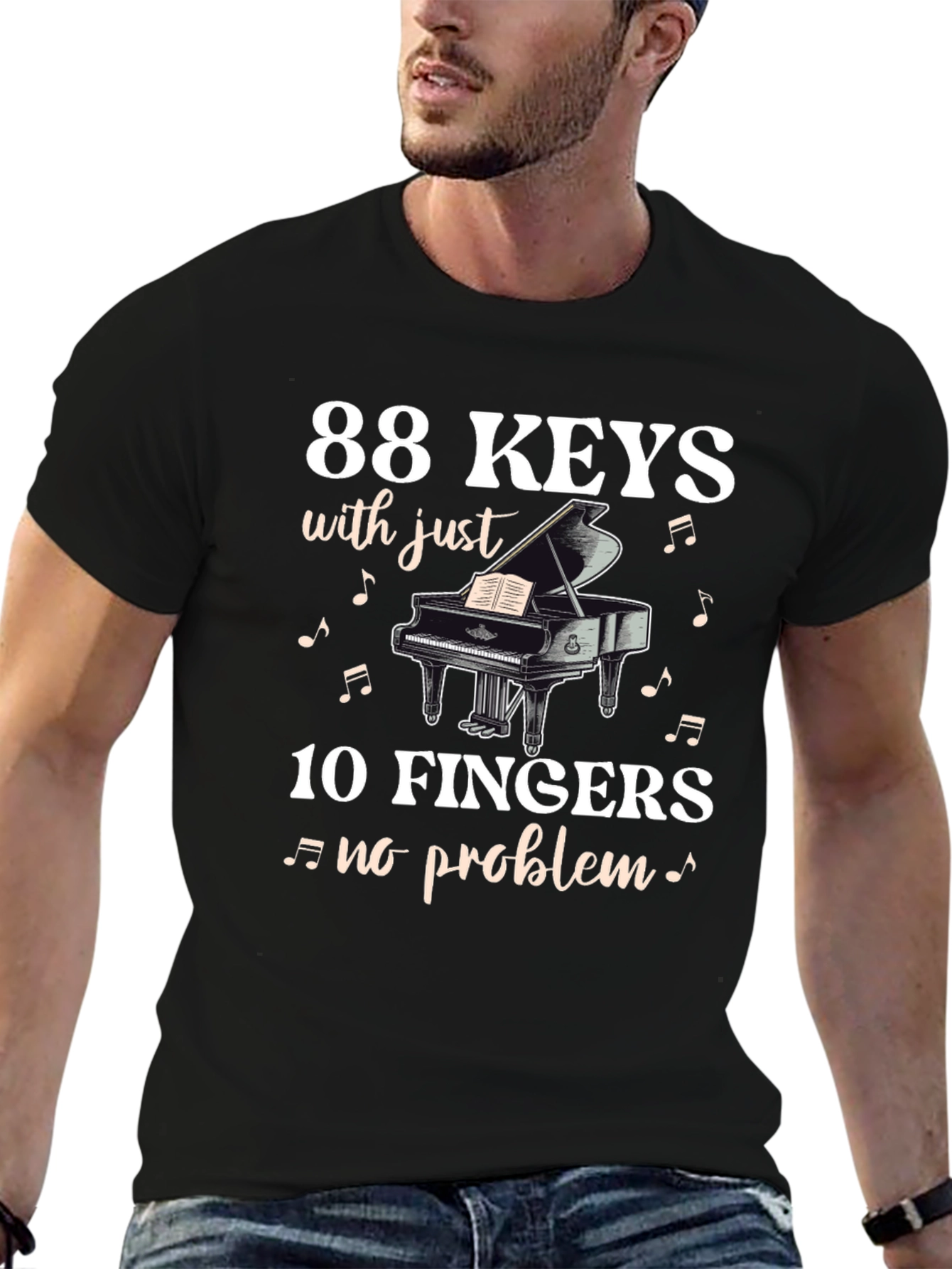 88 Keys 10 Fingers T-Shirt - Musician Tee