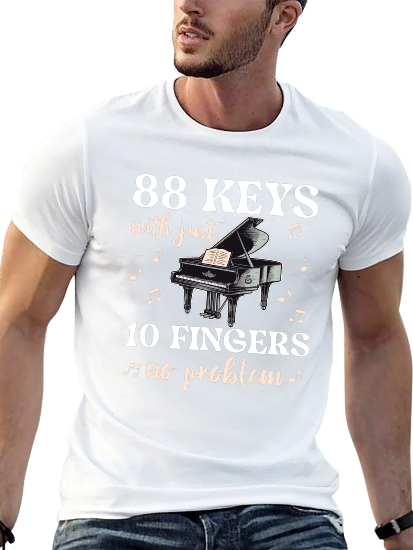 88 Keys 10 Fingers T-Shirt - Musician Tee