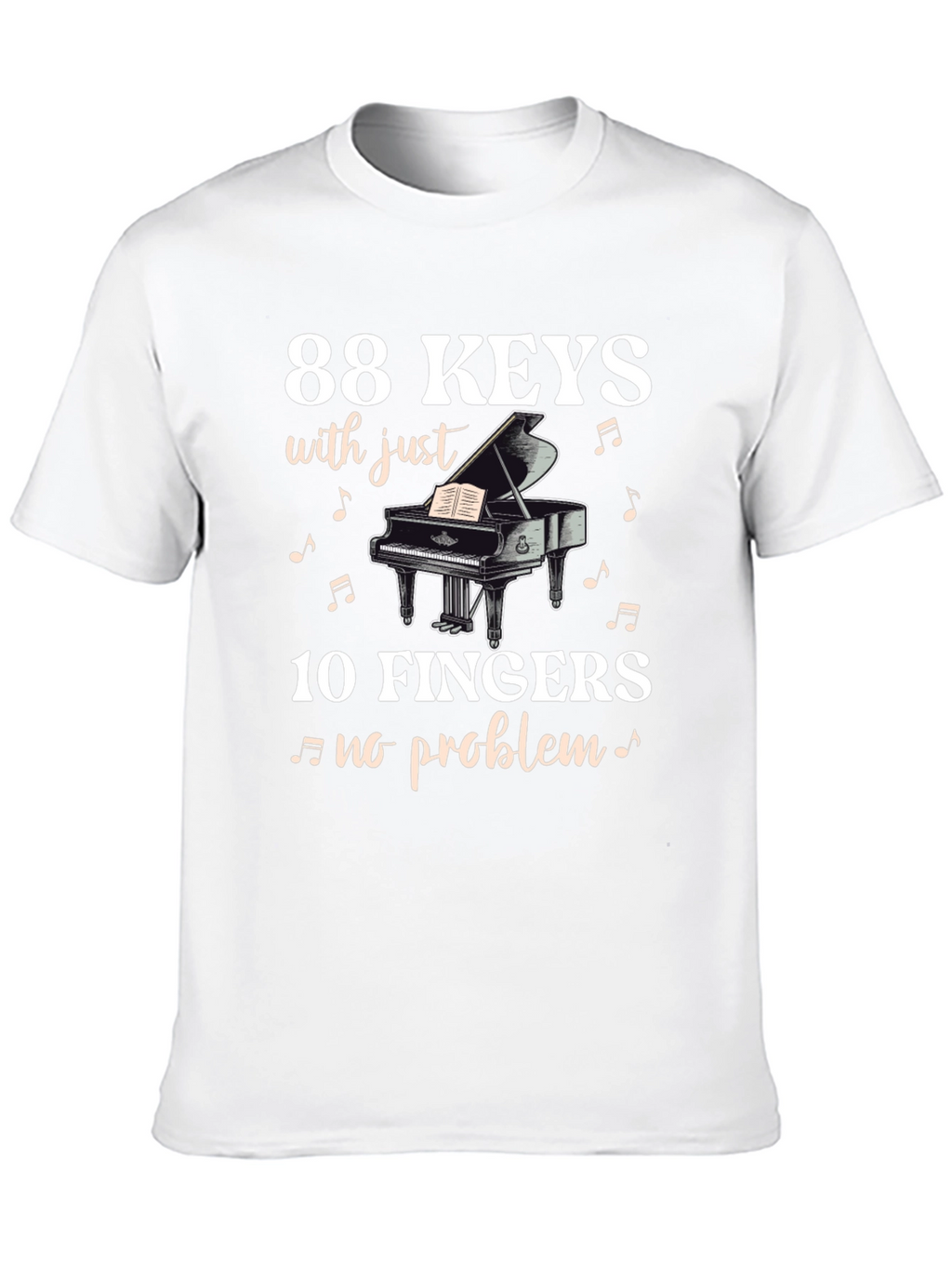 88 Keys 10 Fingers T-Shirt - Musician Tee