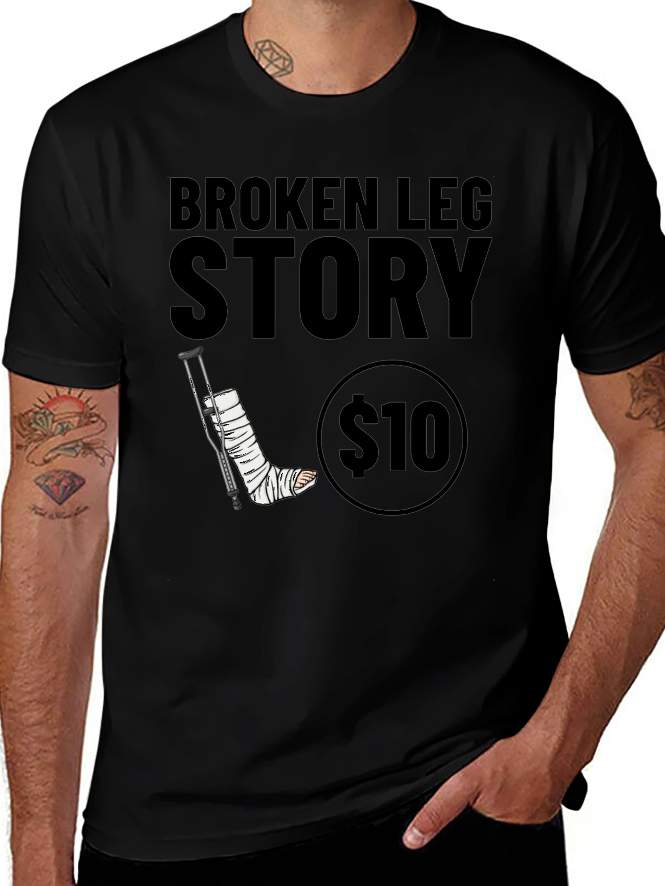 Broken Leg Story Graphic Tee - $10