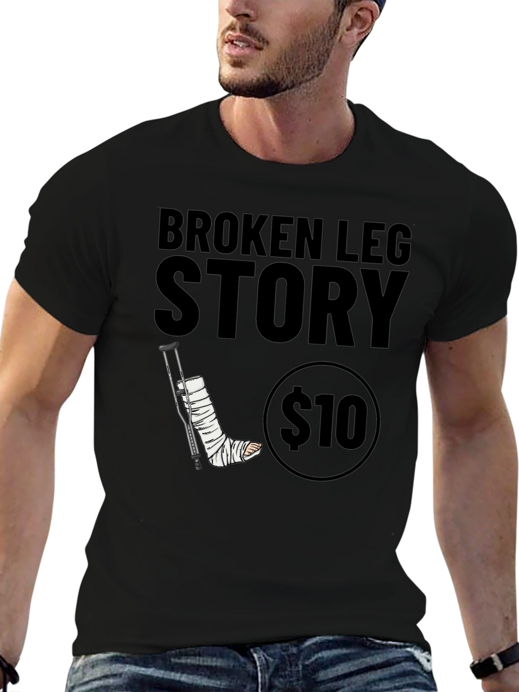 Broken Leg Story Graphic Tee - $10