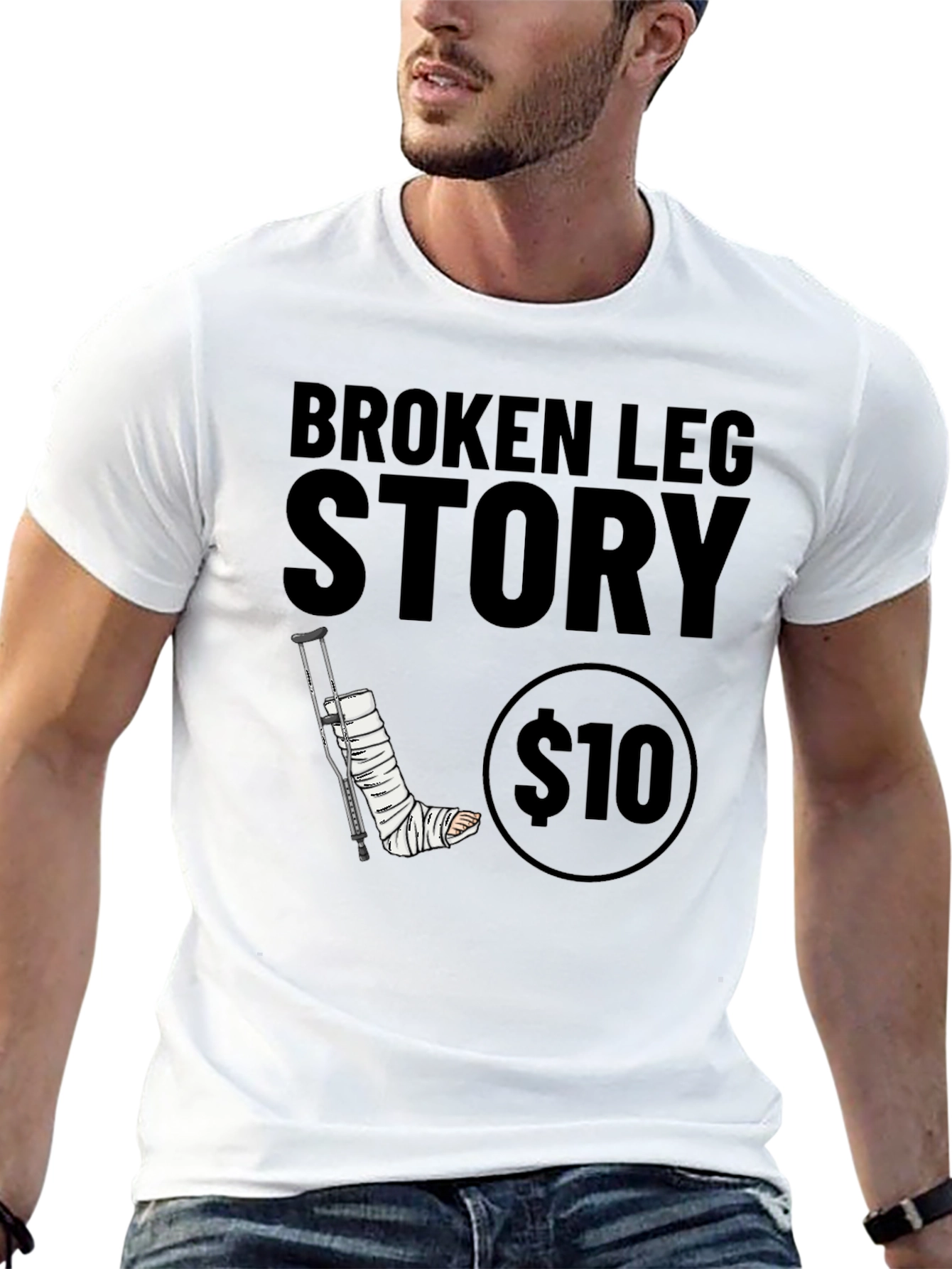 Broken Leg Story Graphic Tee - $10