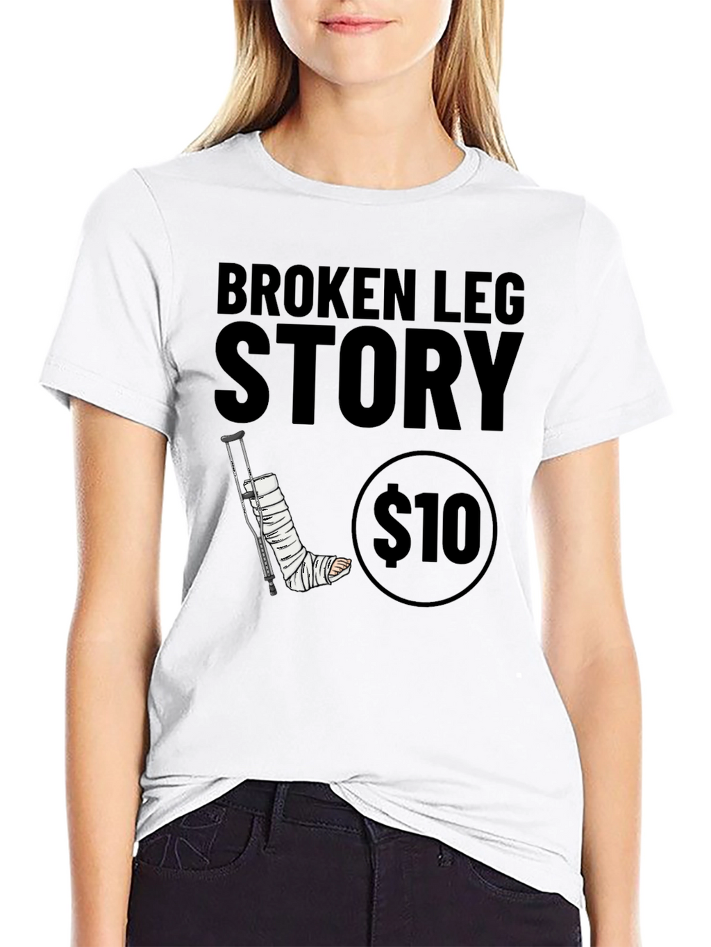 Broken Leg Story Graphic Tee - $10