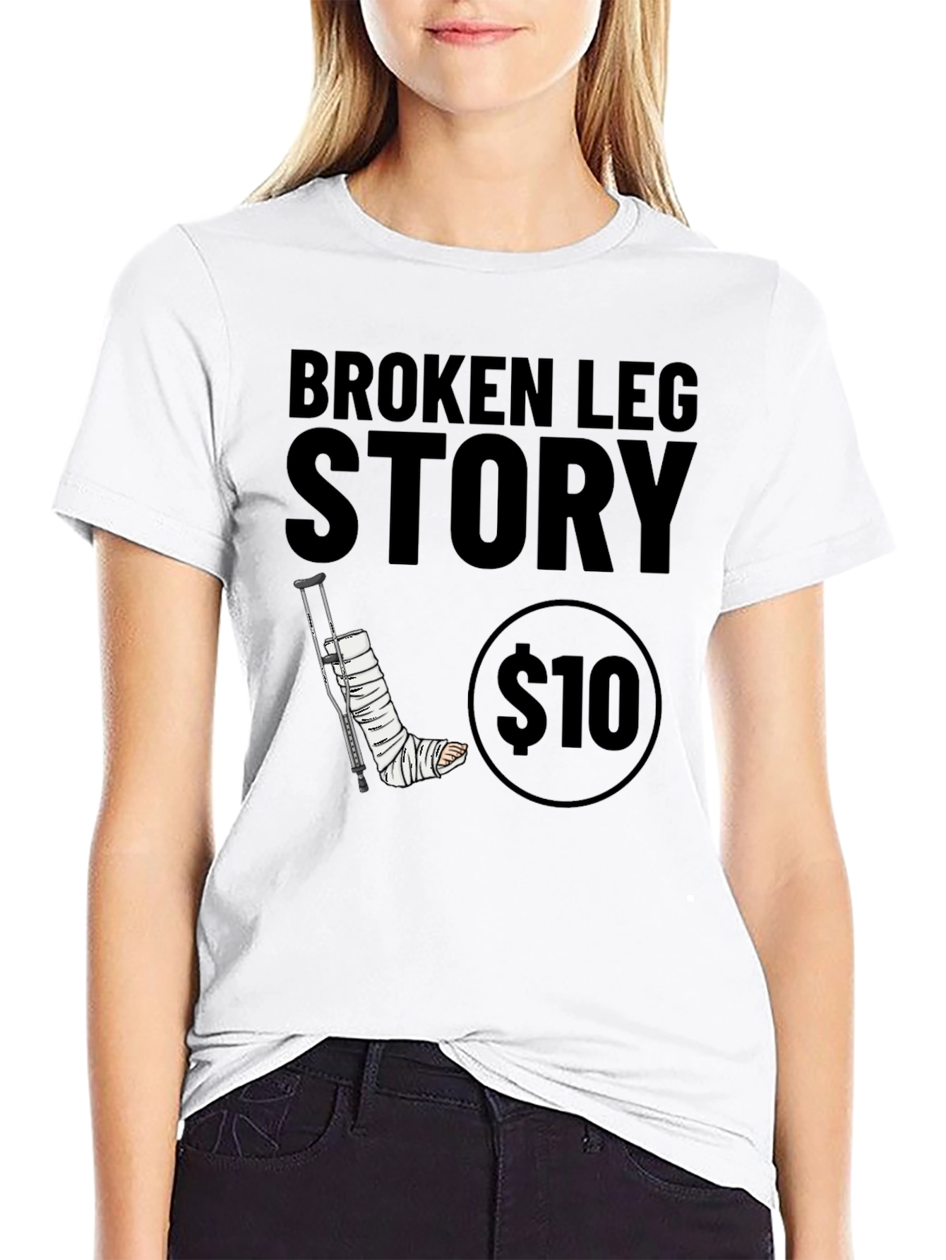 Broken Leg Story Graphic Tee - $10