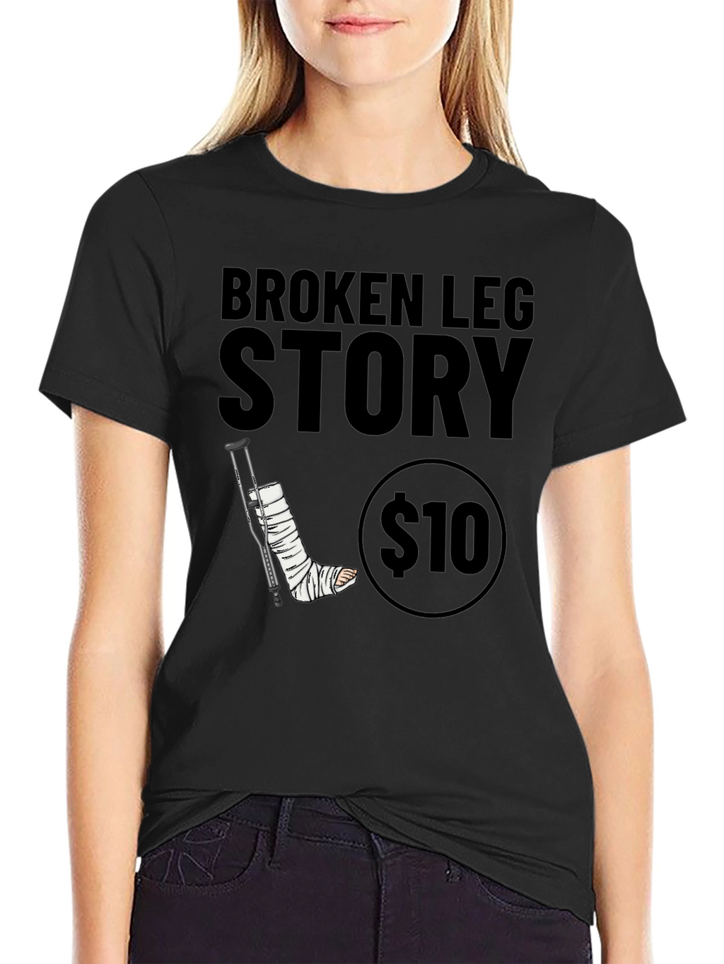 Broken Leg Story Graphic Tee - $10