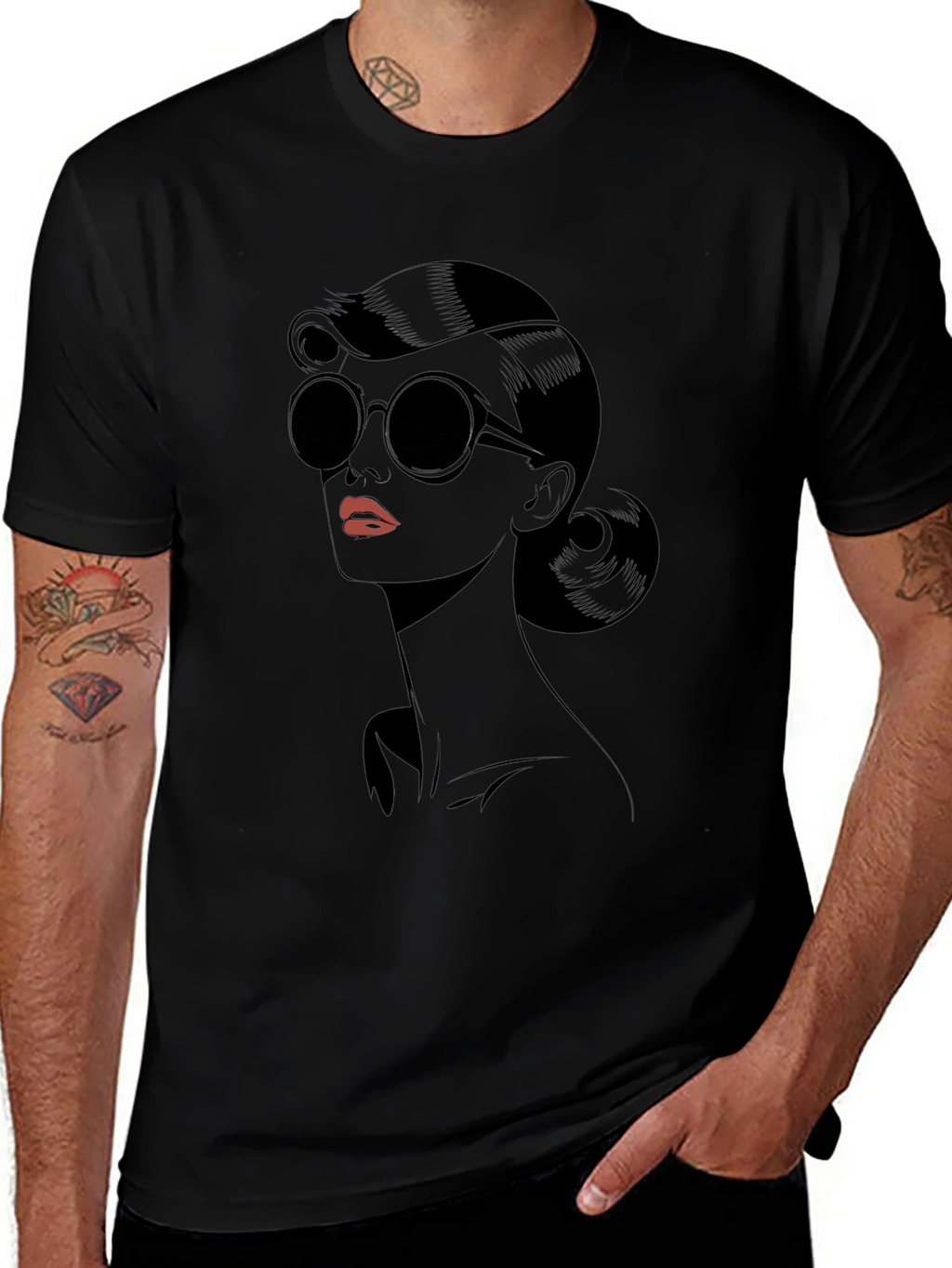 Retro Glam T-Shirt - Chic Graphic Tee