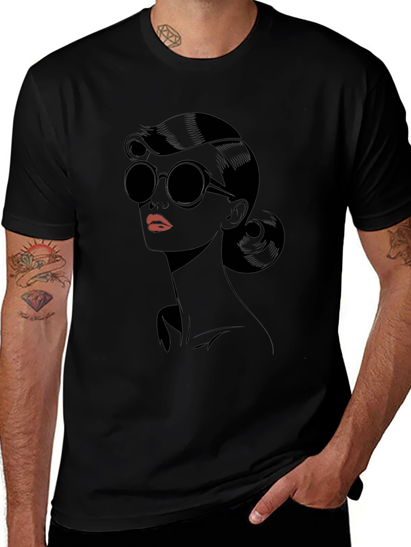 Retro Glam T-Shirt - Chic Graphic Tee