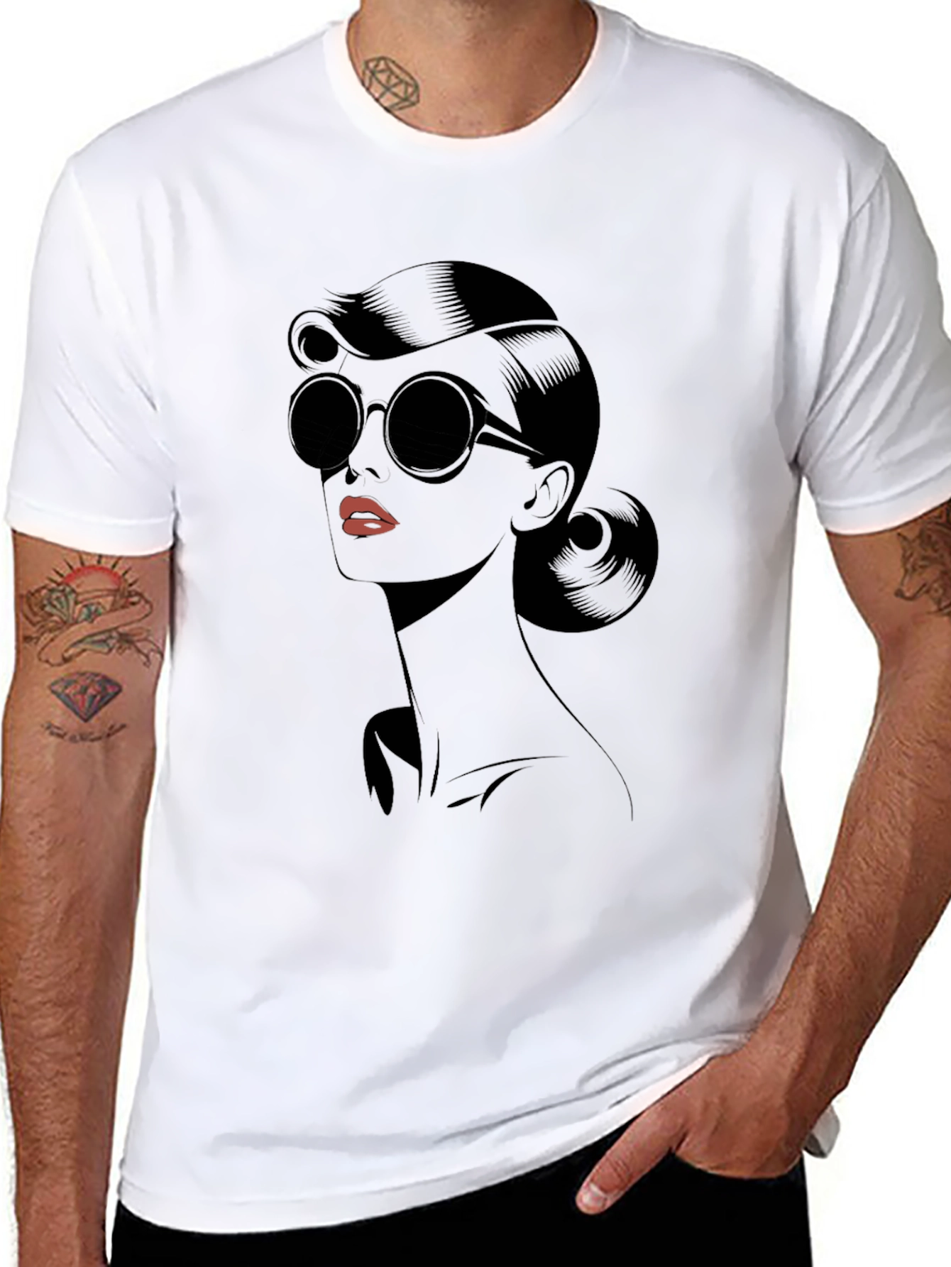 Retro Glam T-Shirt - Chic Graphic Tee