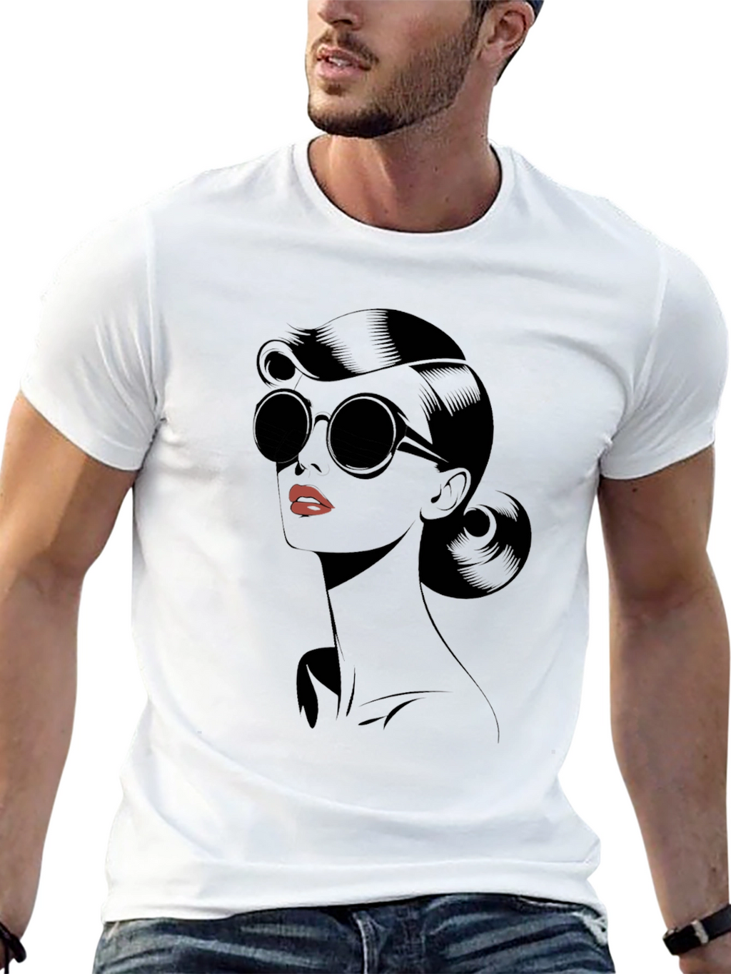 Retro Glam T-Shirt - Chic Graphic Tee