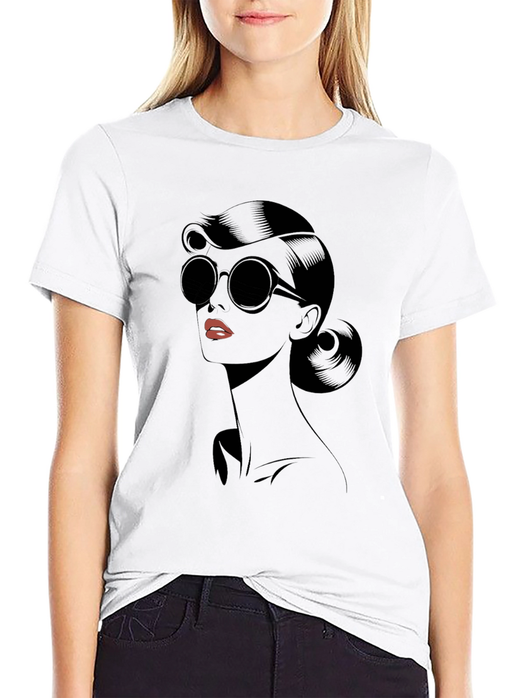 Retro Glam T-Shirt - Chic Graphic Tee