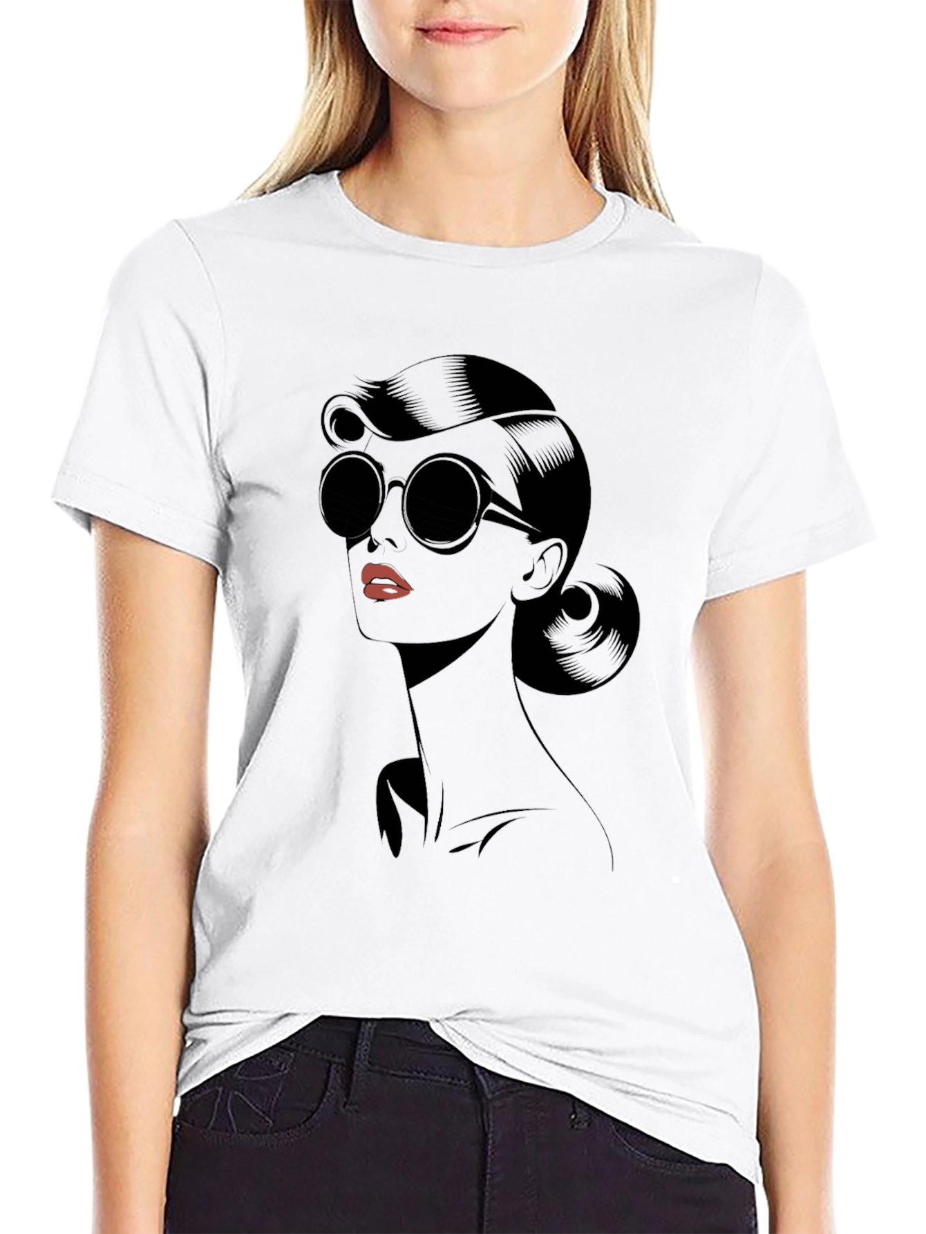 Retro Glam T-Shirt - Chic Graphic Tee