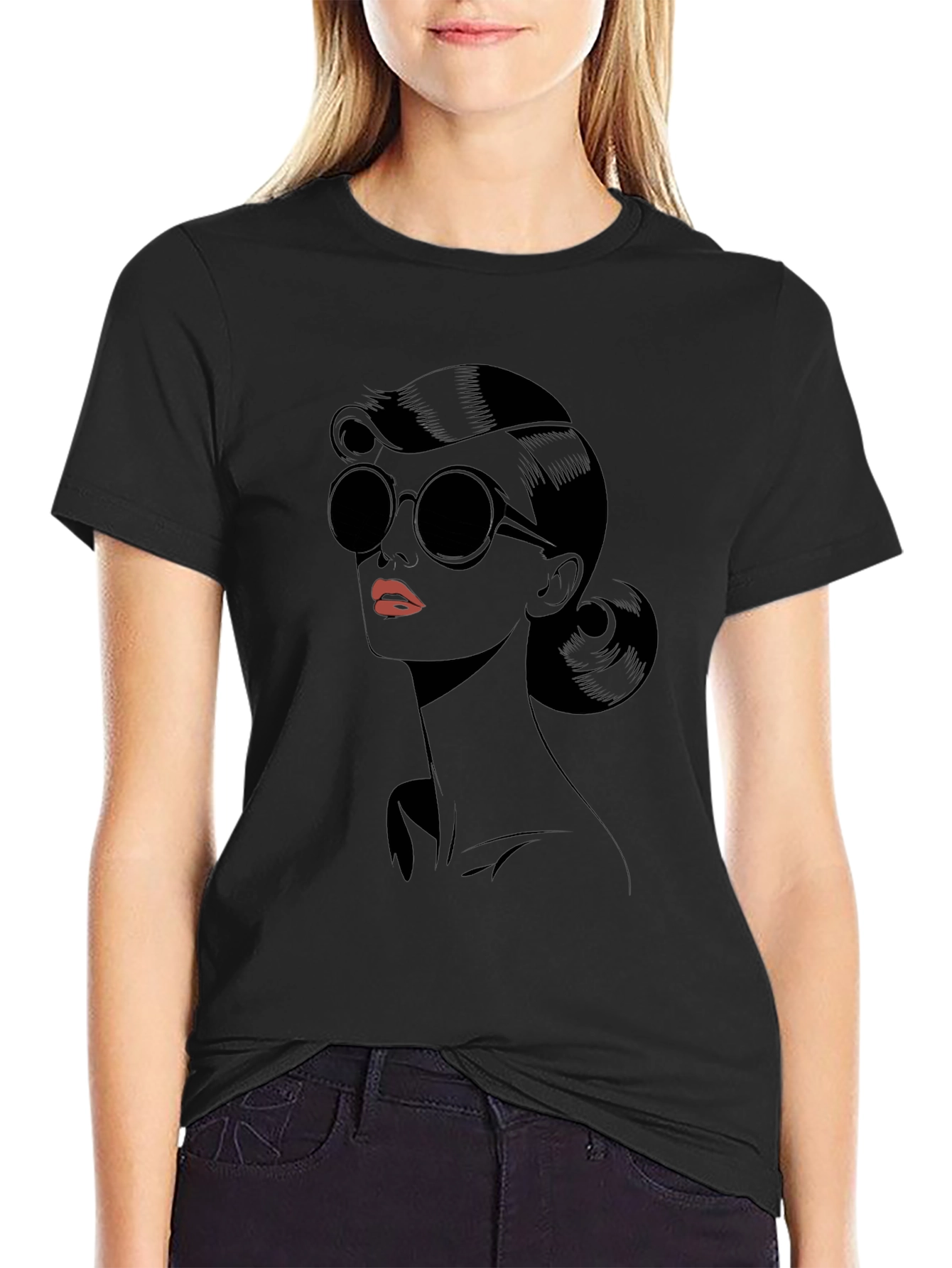 Retro Glam T-Shirt - Chic Graphic Tee
