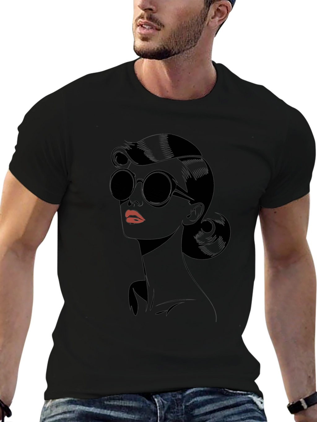 Retro Glam T-Shirt - Chic Graphic Tee