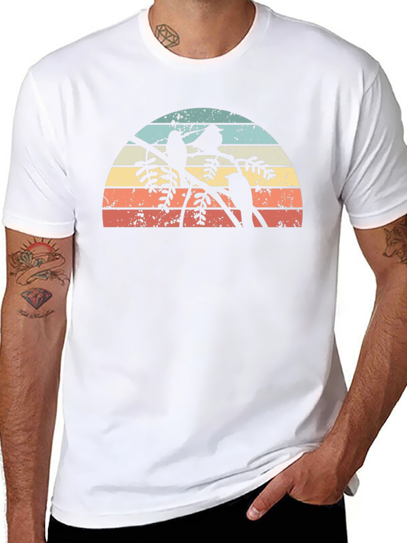 Vintage Bird Silhouette T-Shirt