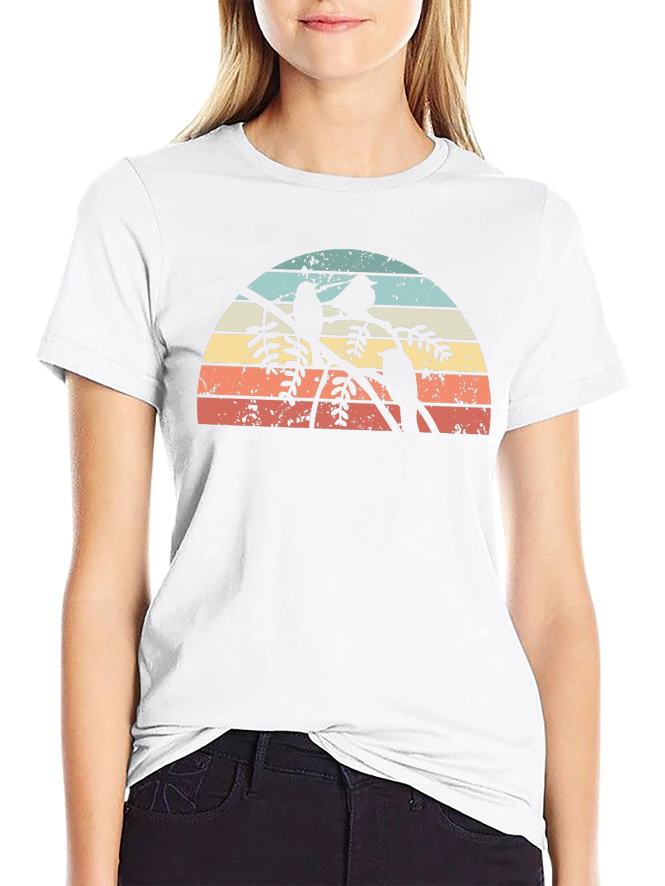 Vintage Bird Silhouette T-Shirt
