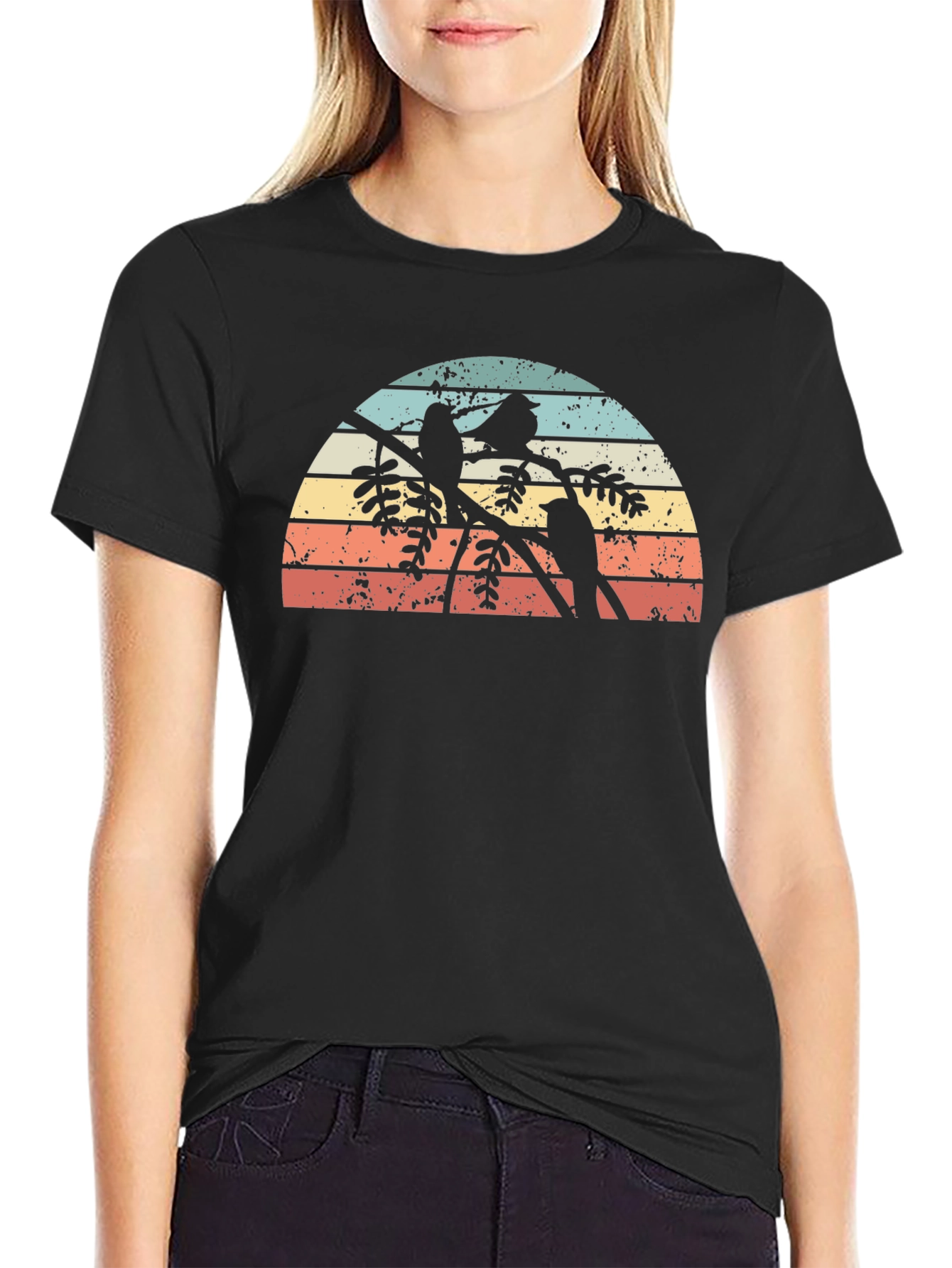 Vintage Bird Silhouette T-Shirt
