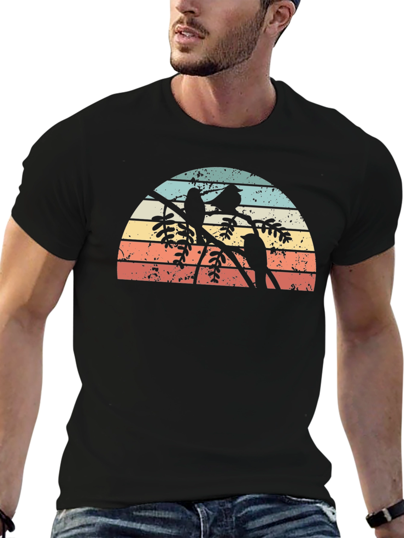 Vintage Bird Silhouette T-Shirt