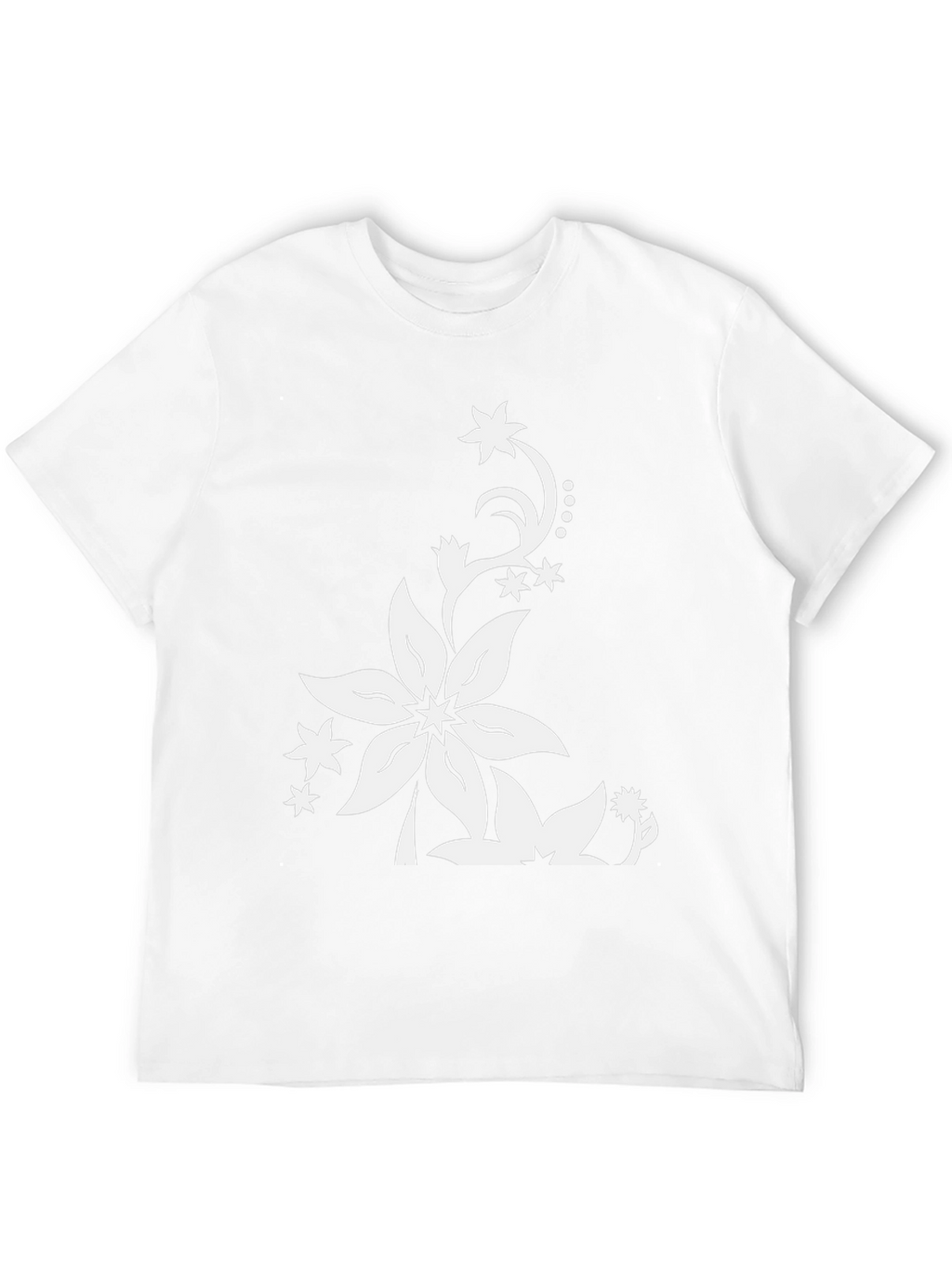 Floral Print Black T-Shirt - Stylish Casual Wear