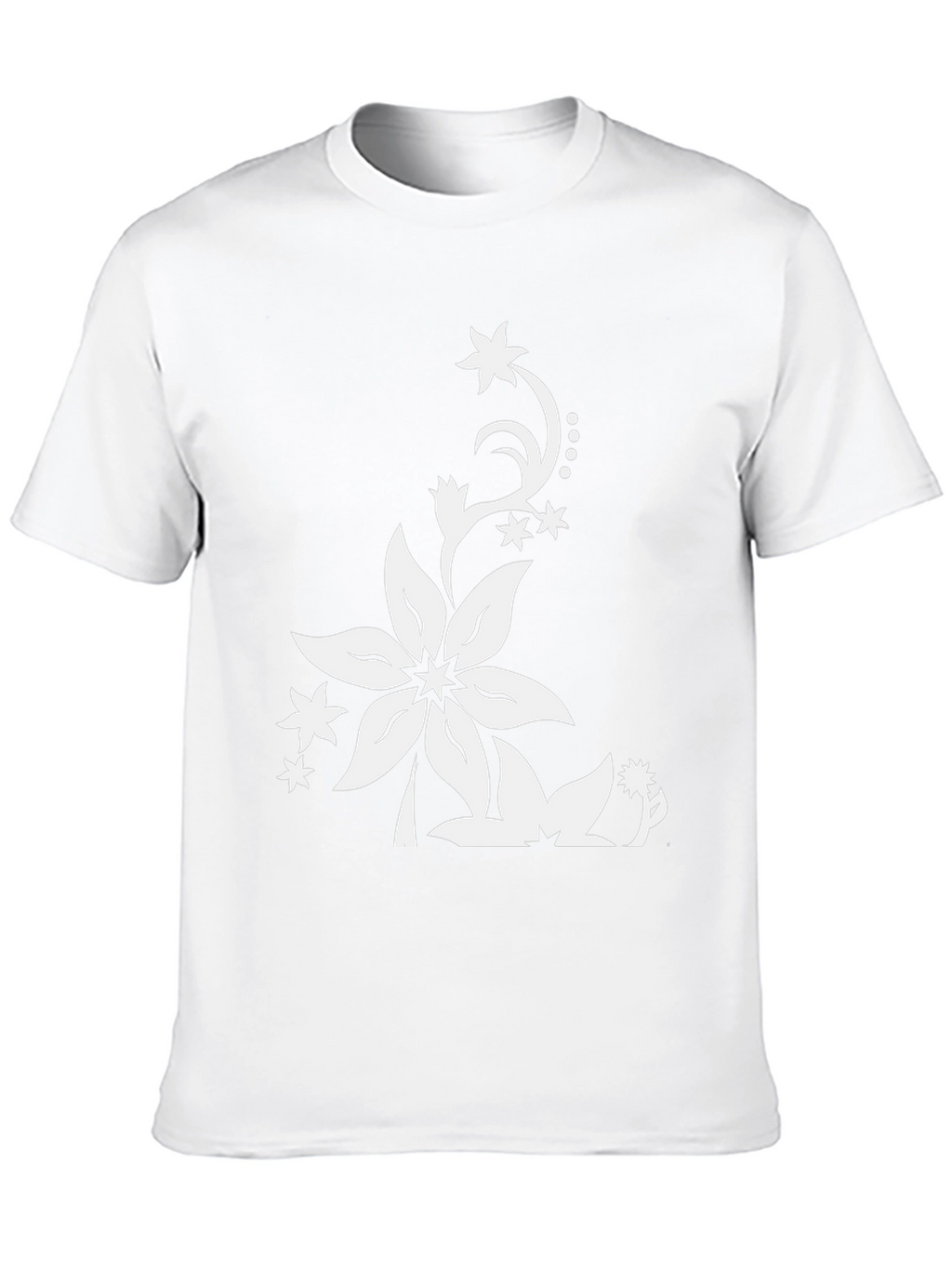 Floral Print Black T-Shirt - Stylish Casual Wear
