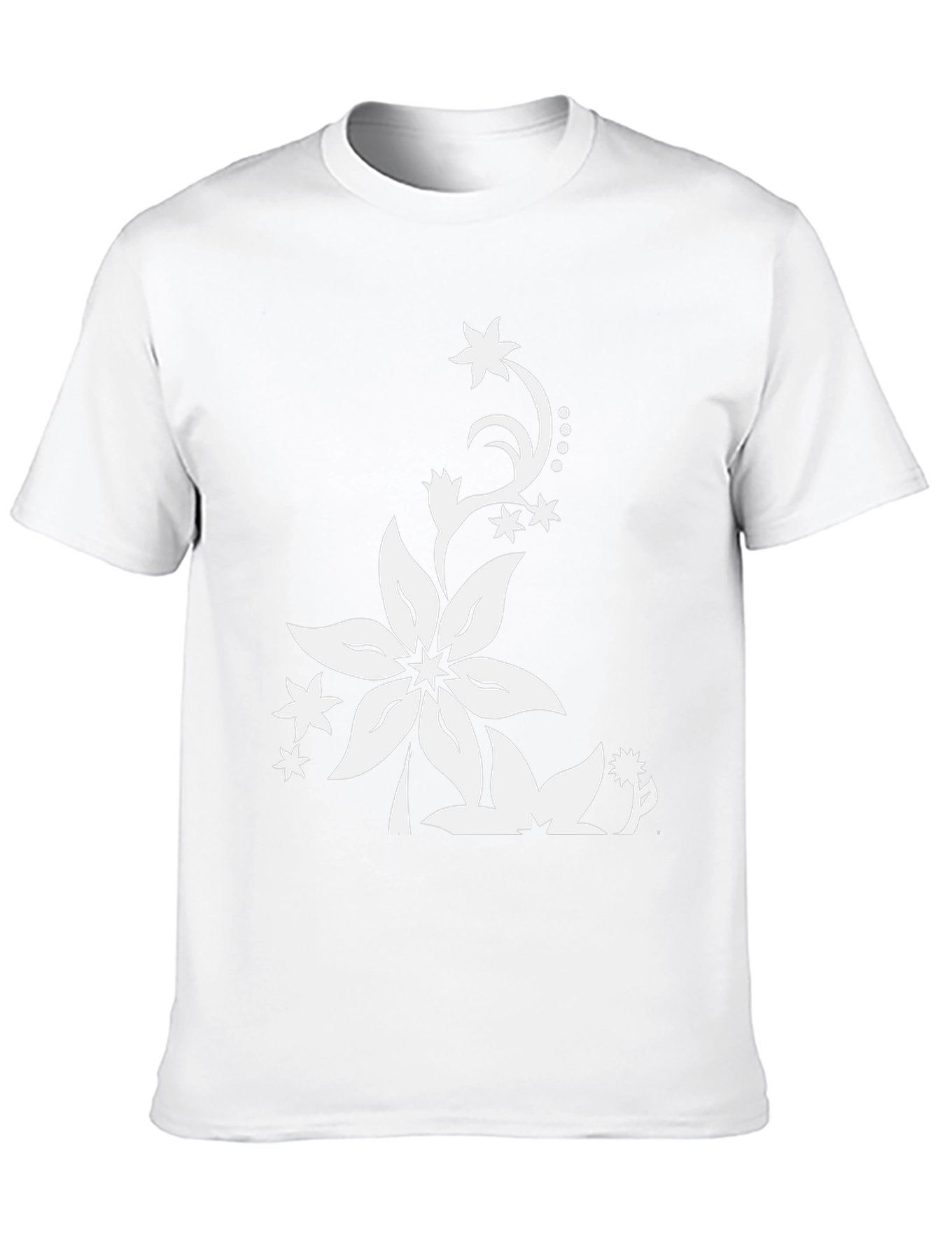 Floral Print Black T-Shirt - Stylish Casual Wear
