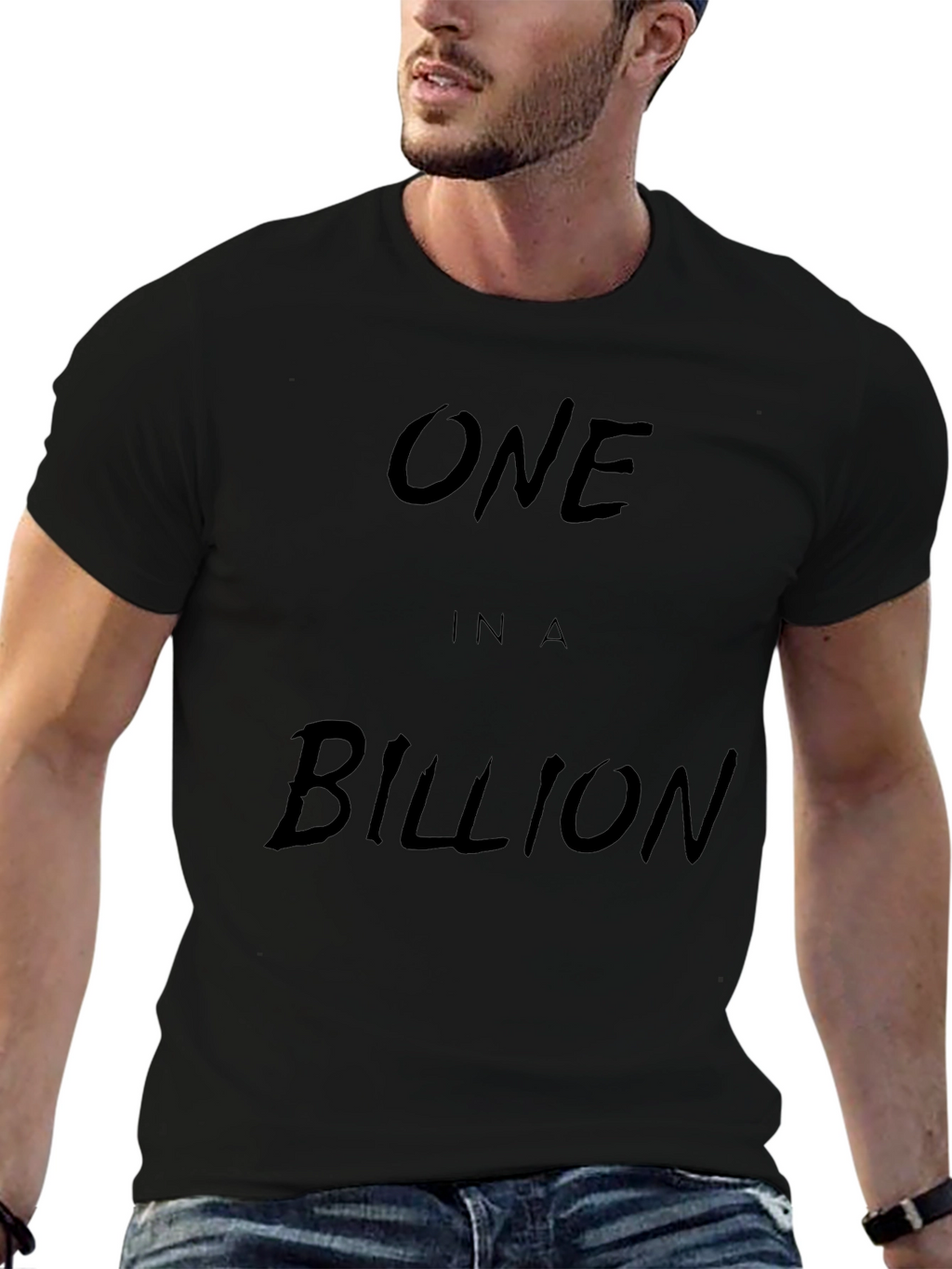 One in a Billion Black Graphic Tee
