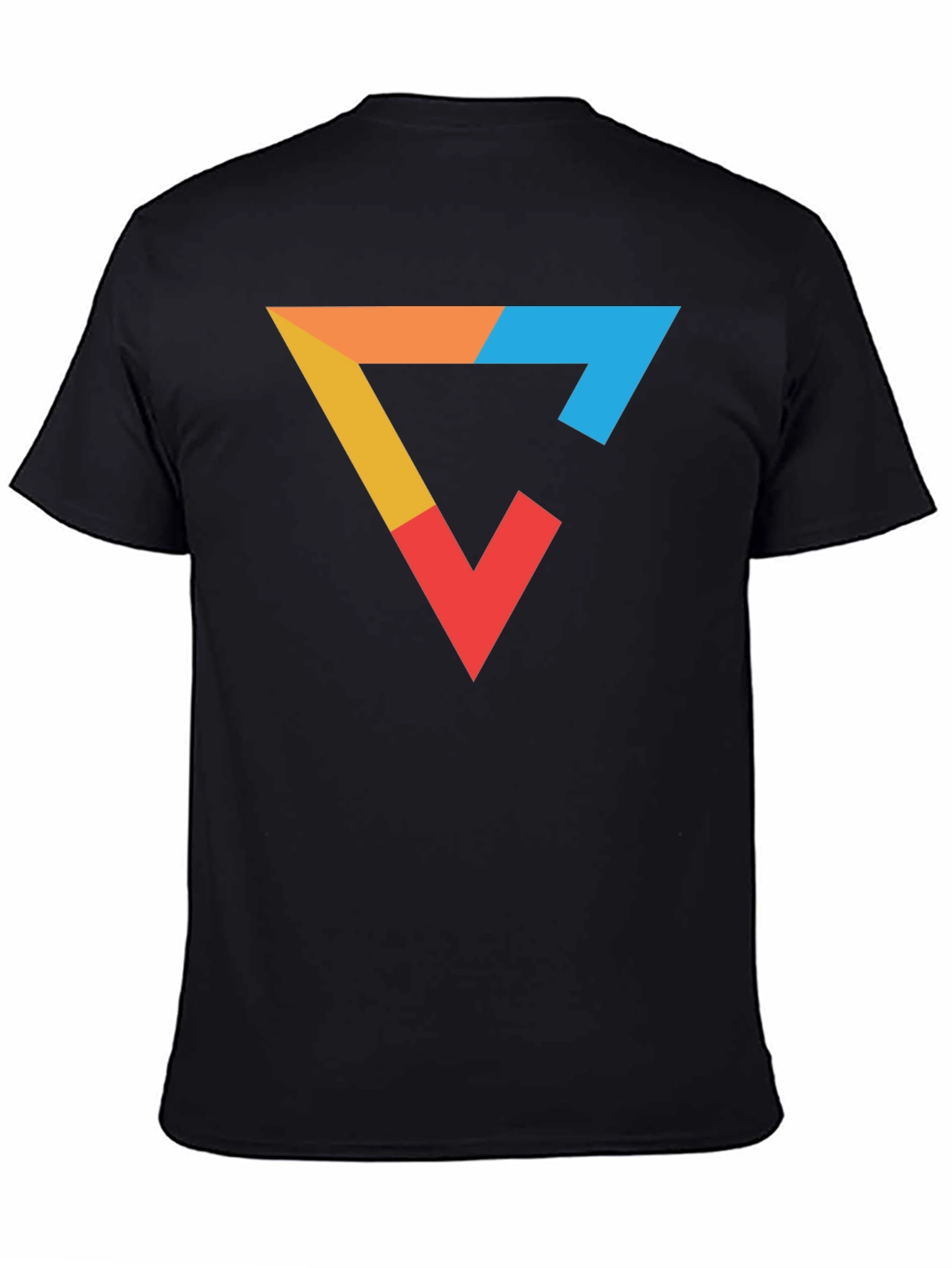 Modern Graphic Tee - Colorful Triangle Design