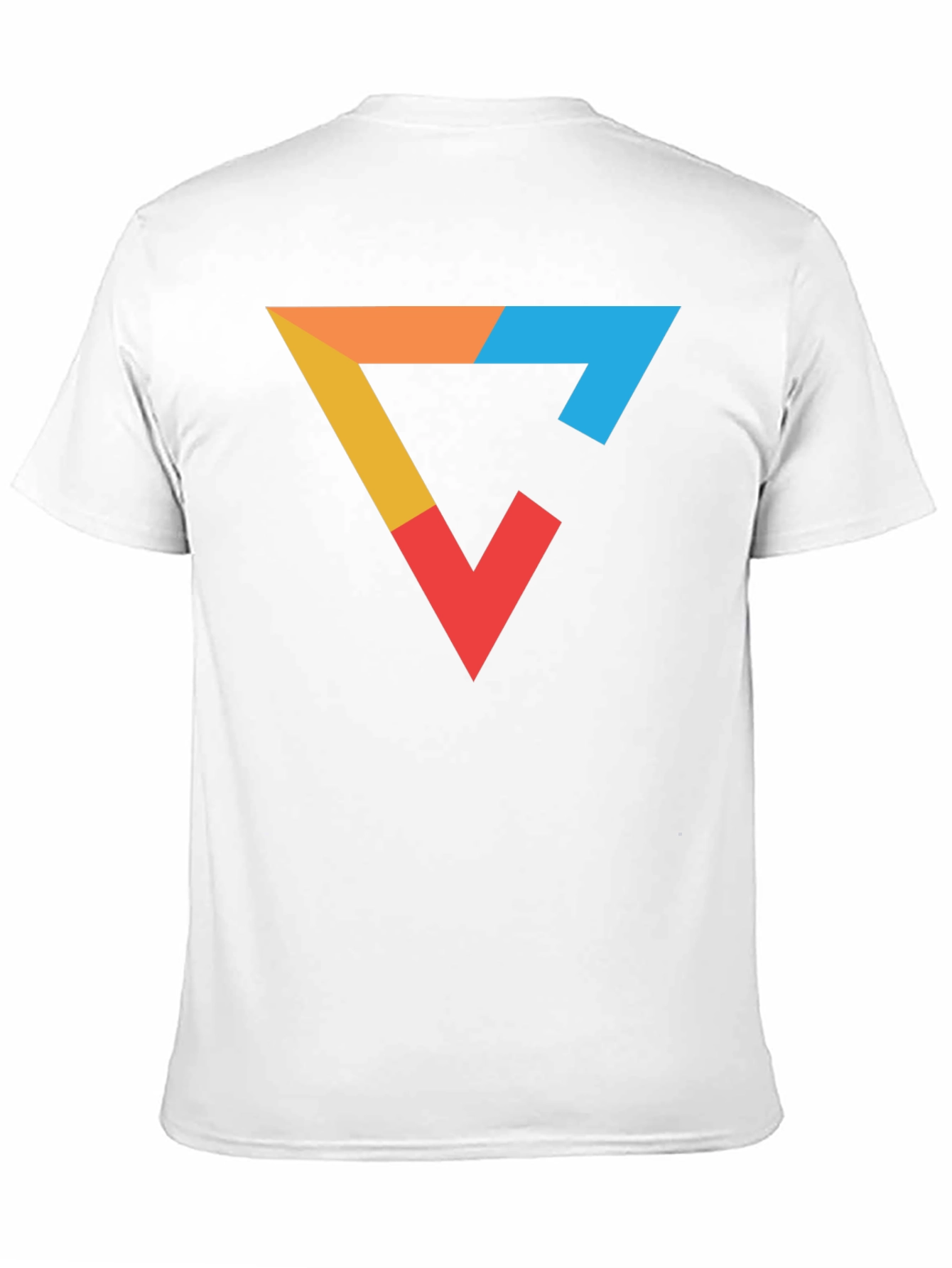Modern Graphic Tee - Colorful Triangle Design