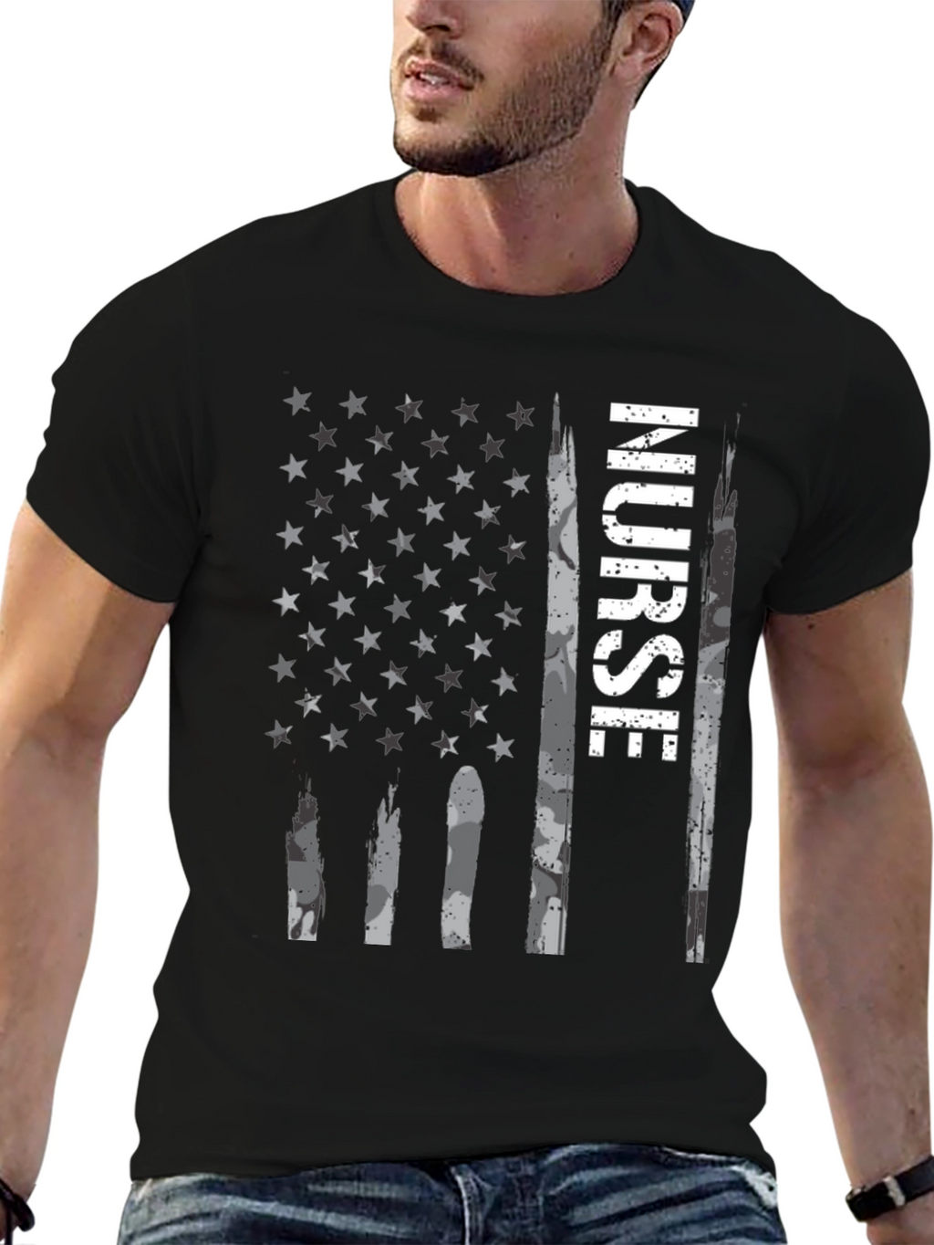 Nurse American Flag T-Shirt