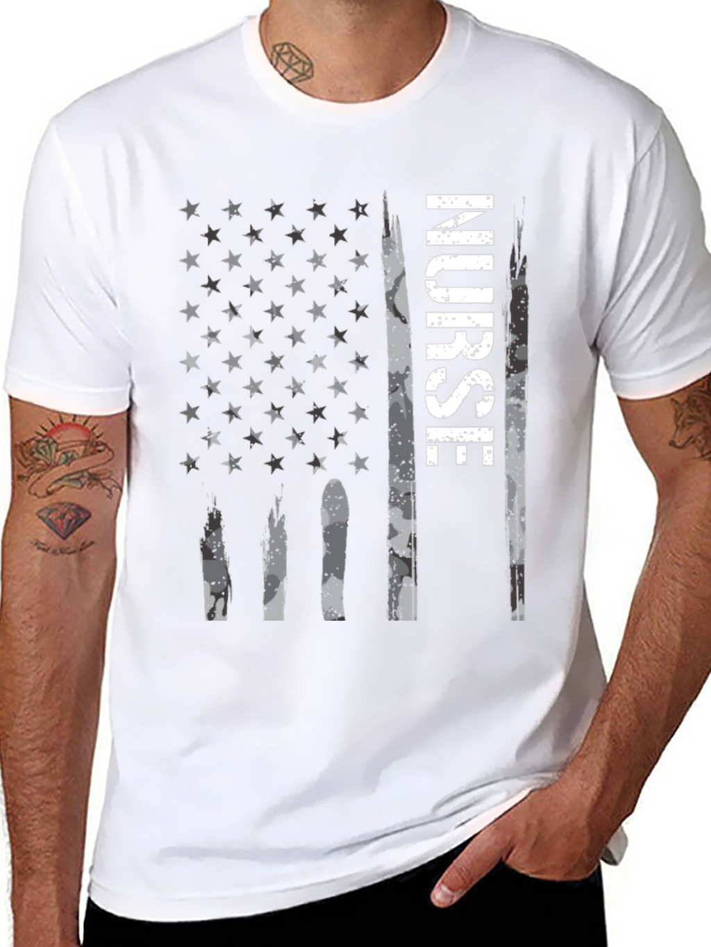 Nurse American Flag T-Shirt