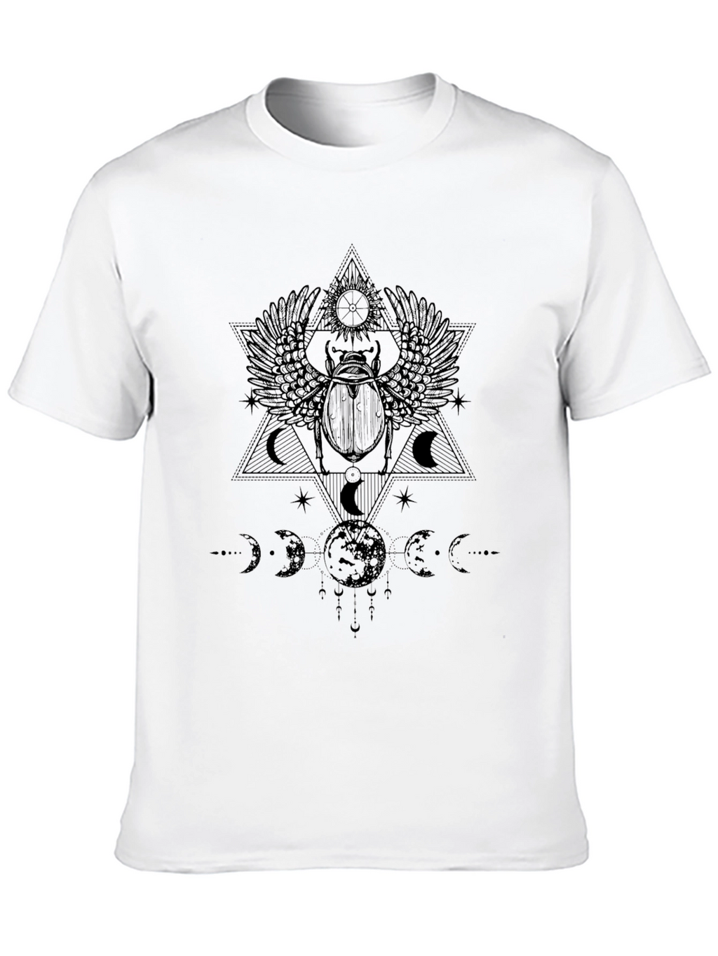 Scarabaeus Sacred Geometry T-Shirt - Black