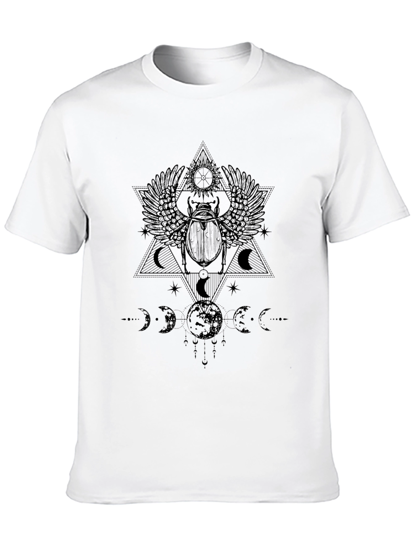 Scarabaeus Sacred Geometry T-Shirt - Black