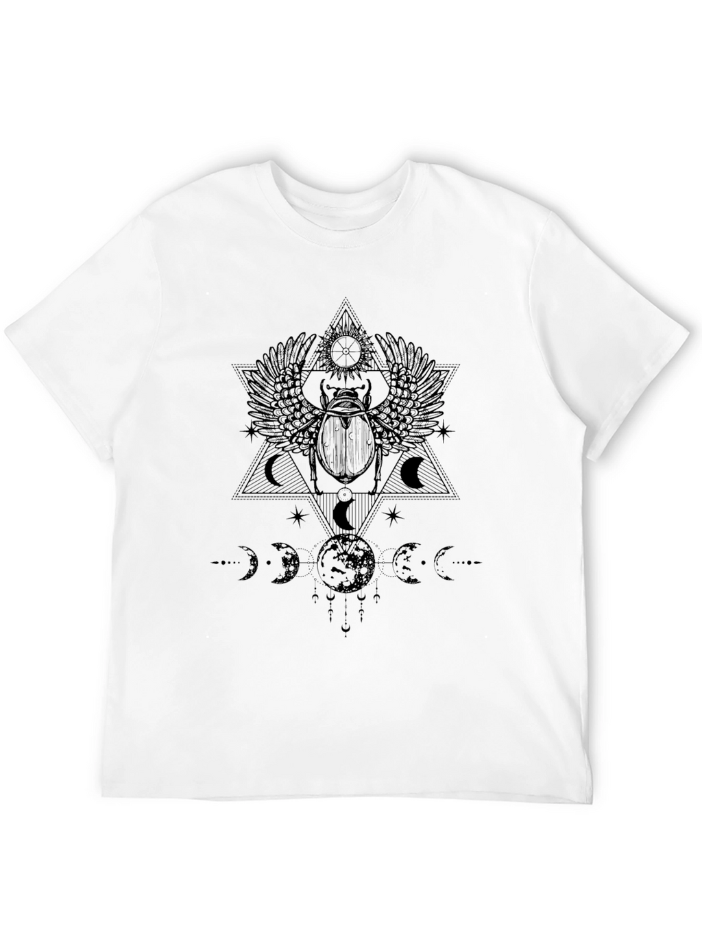Scarabaeus Sacred Geometry T-Shirt - Black
