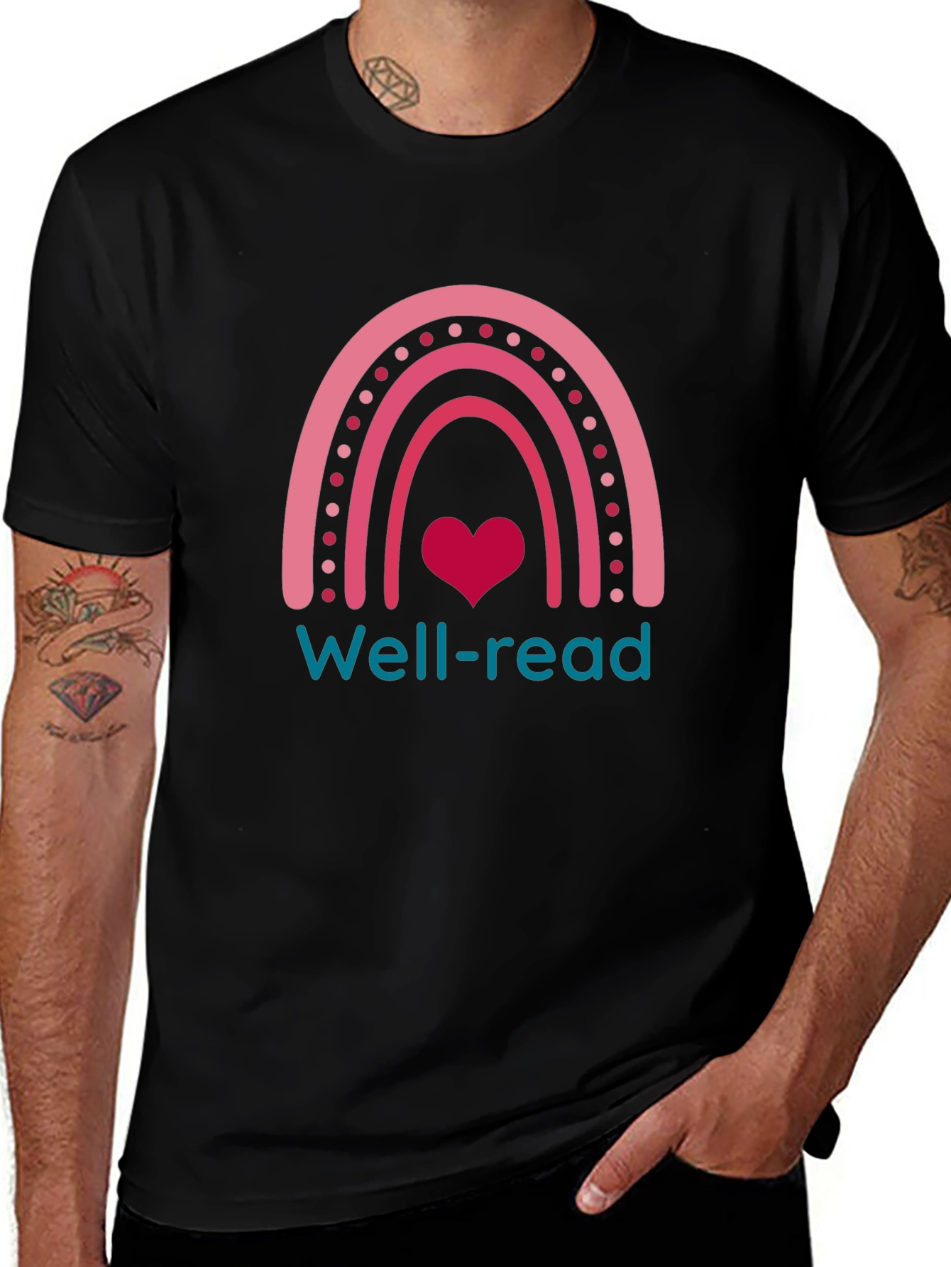 Well-Read Rainbow Heart T-Shirt