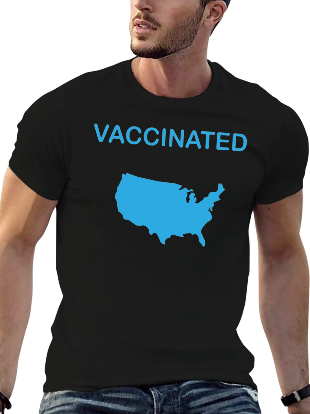 Vaccinated USA Map T-Shirt