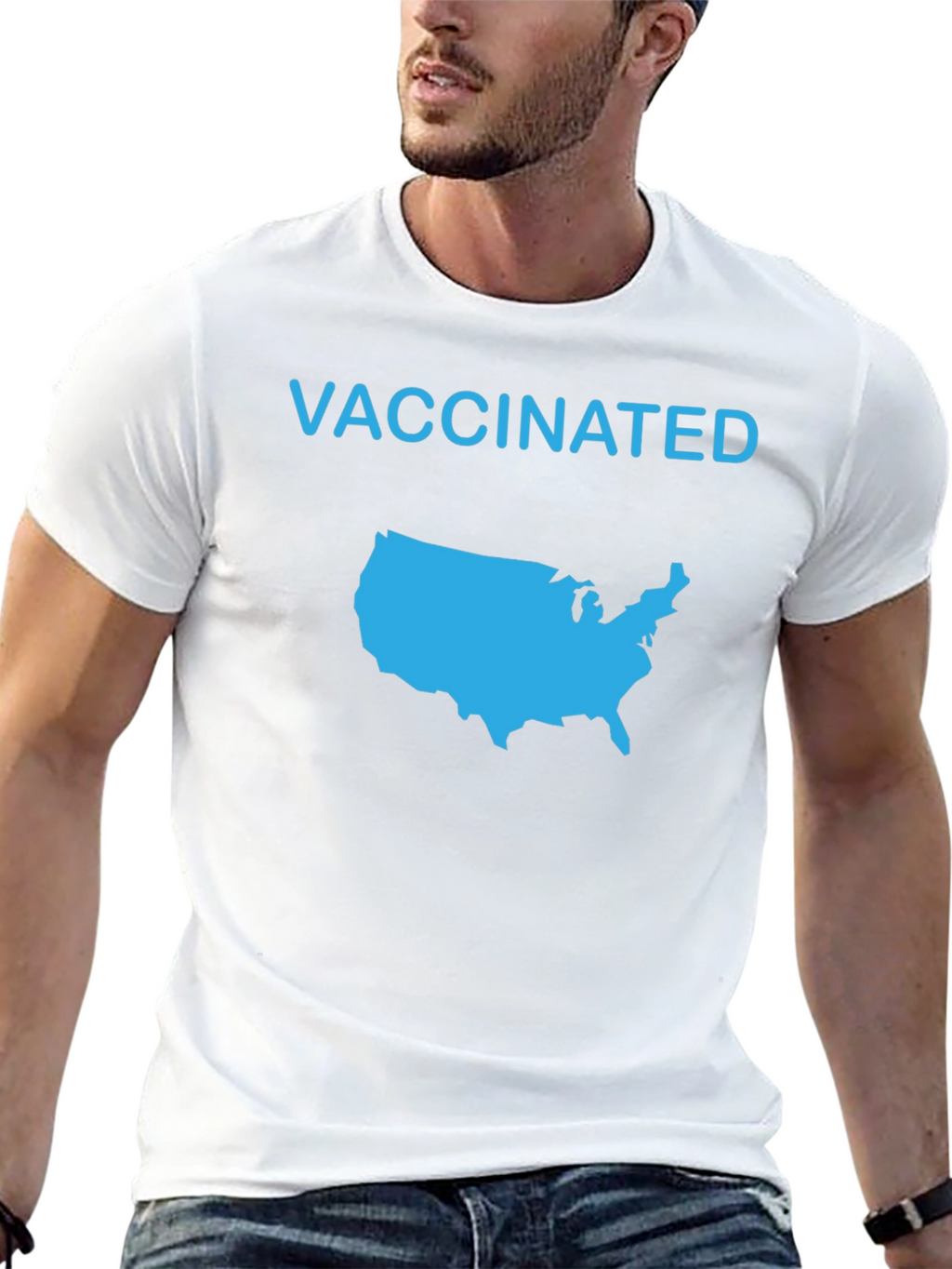 Vaccinated USA Map T-Shirt