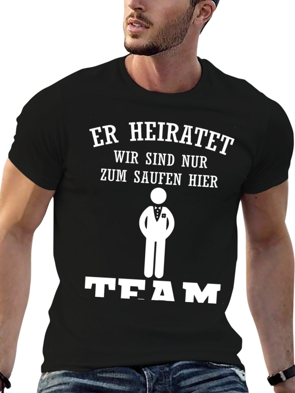 Groomsmen Team Drinking Black T-Shirt