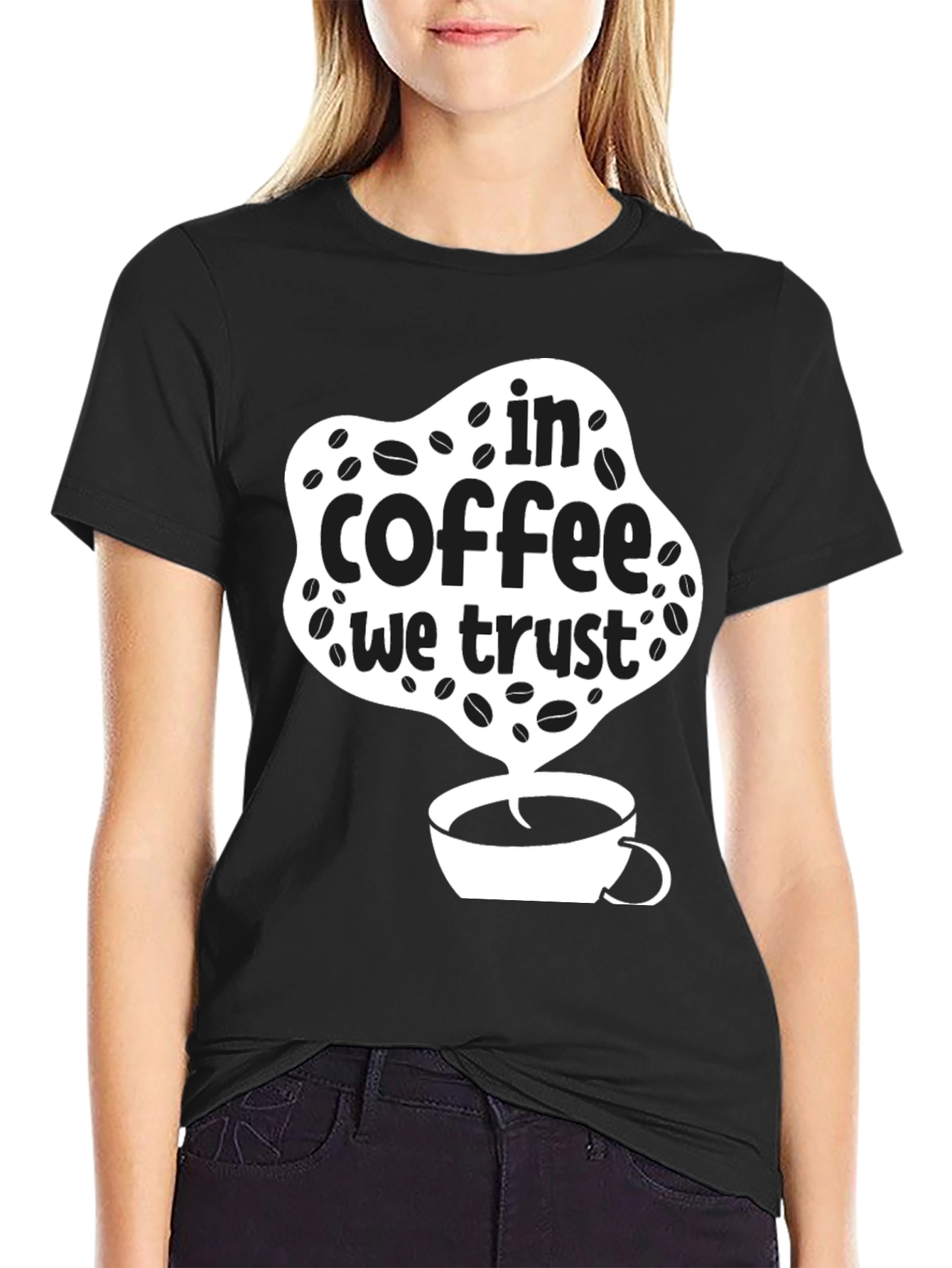 In Coffee We Trust T-Shirt - Black