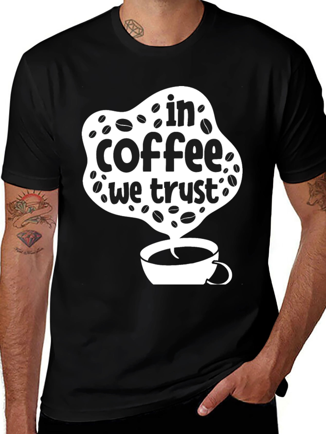 In Coffee We Trust T-Shirt - Black