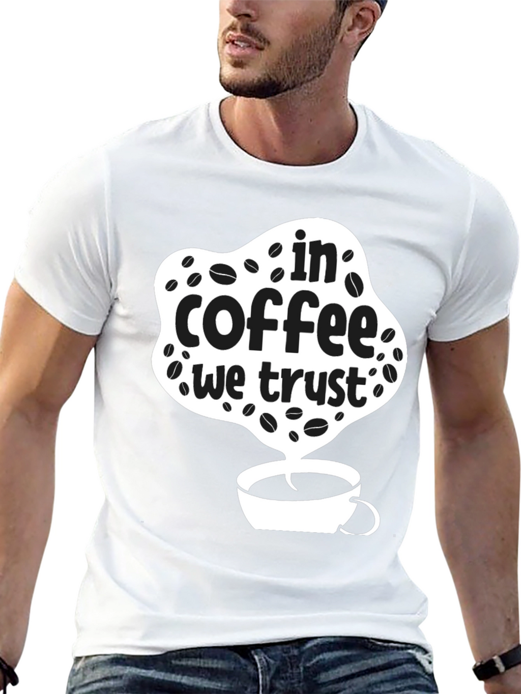 In Coffee We Trust T-Shirt - Black
