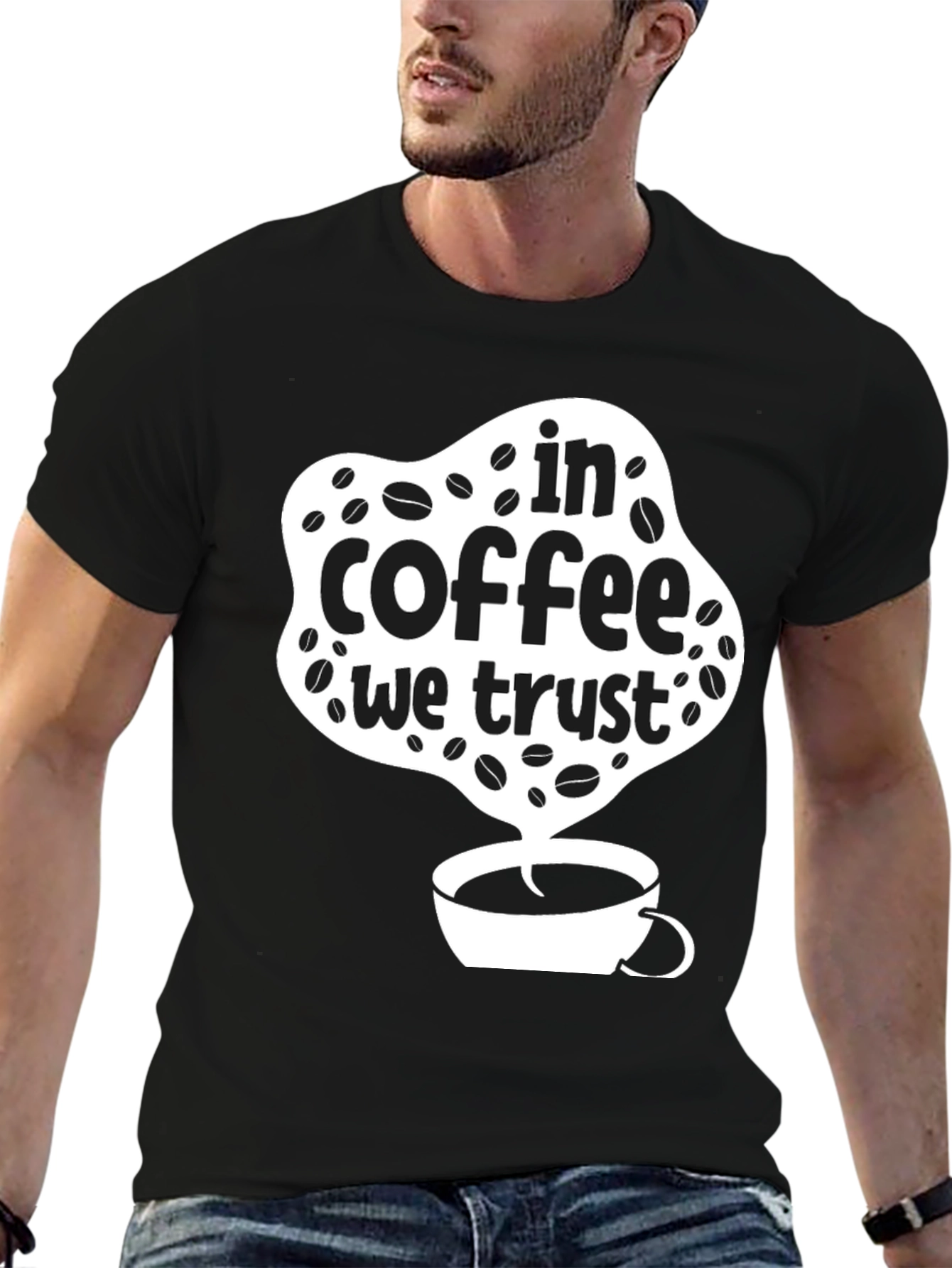 In Coffee We Trust T-Shirt - Black