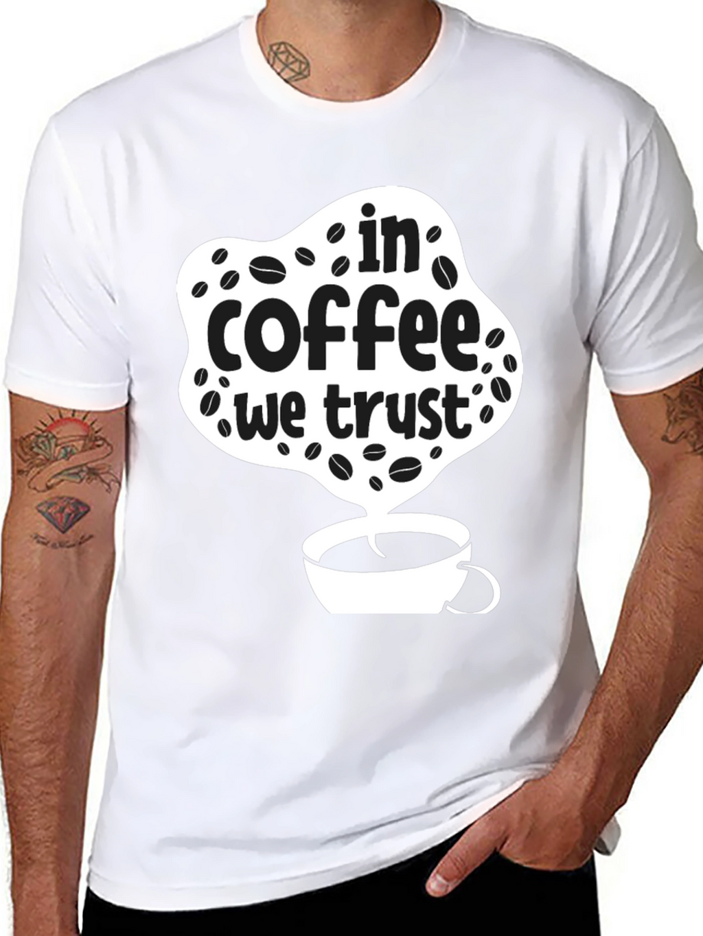 In Coffee We Trust T-Shirt - Black