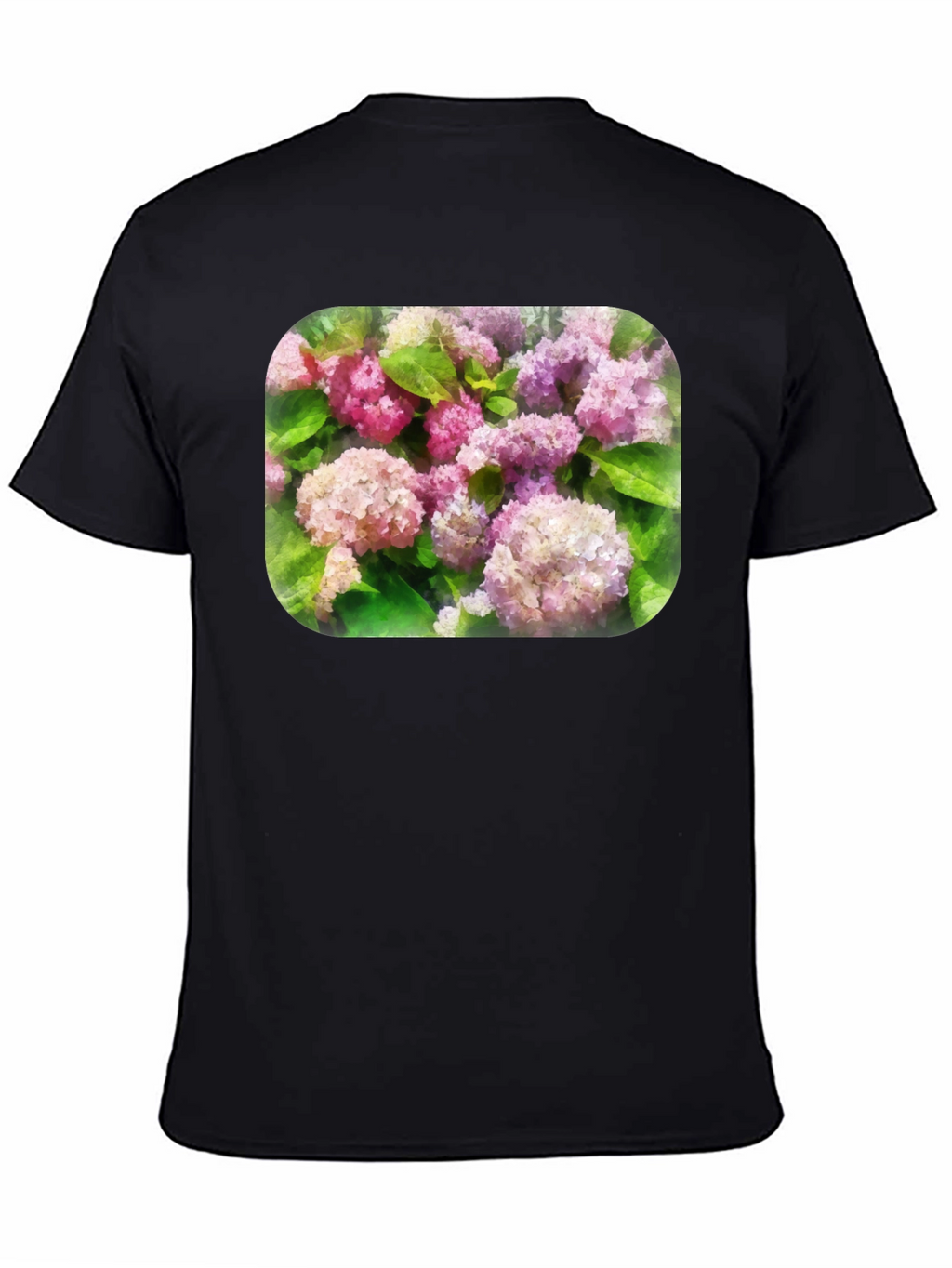 Floral T-Shirt - Pink Hydrangea Design