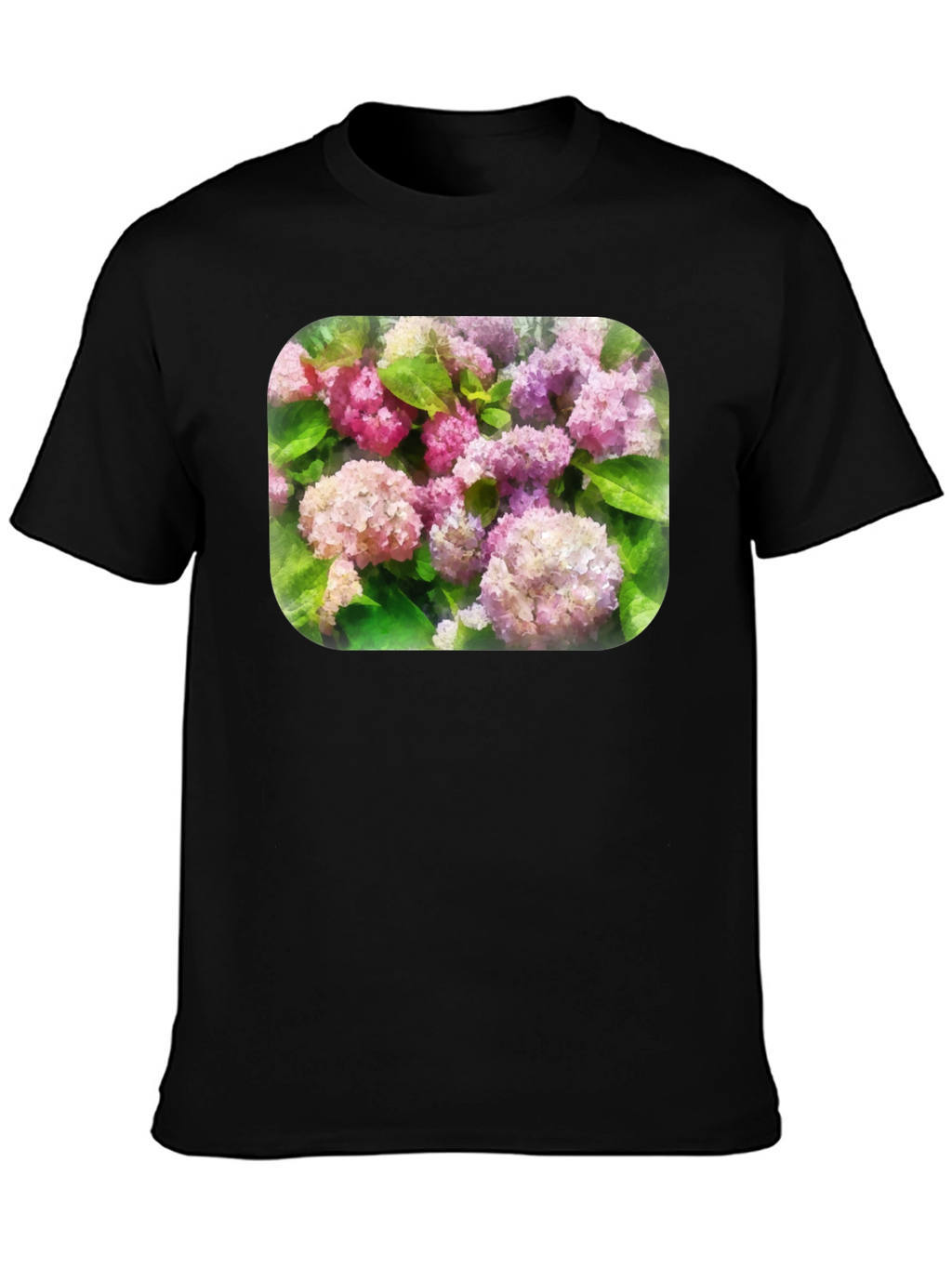 Floral T-Shirt - Pink Hydrangea Design